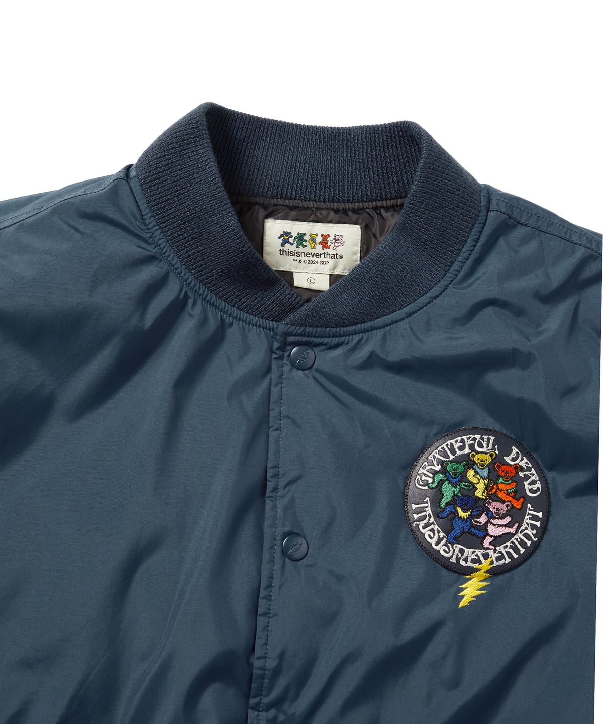 디스이즈네버댓(THISISNEVERTHAT) GD Dancing Bears Baseball Jacket Blue