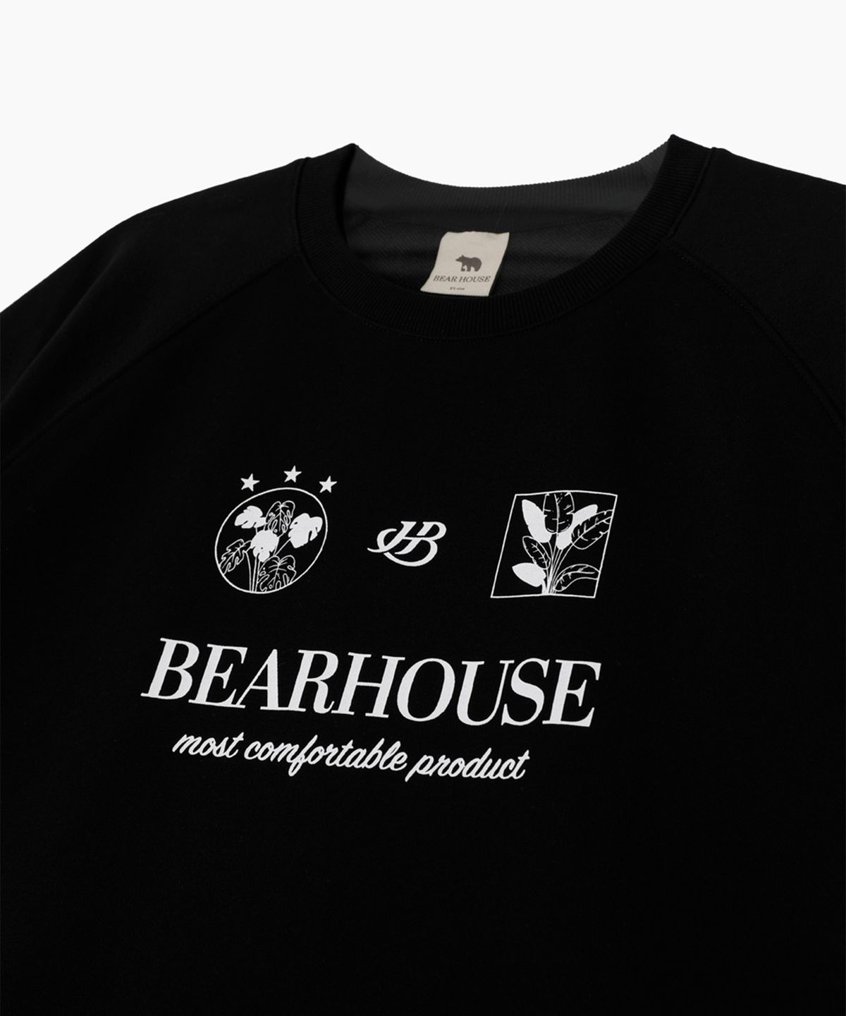 베어하우스(BEARHOUSE) 코트니(Cotny) 숏 스웻_BK