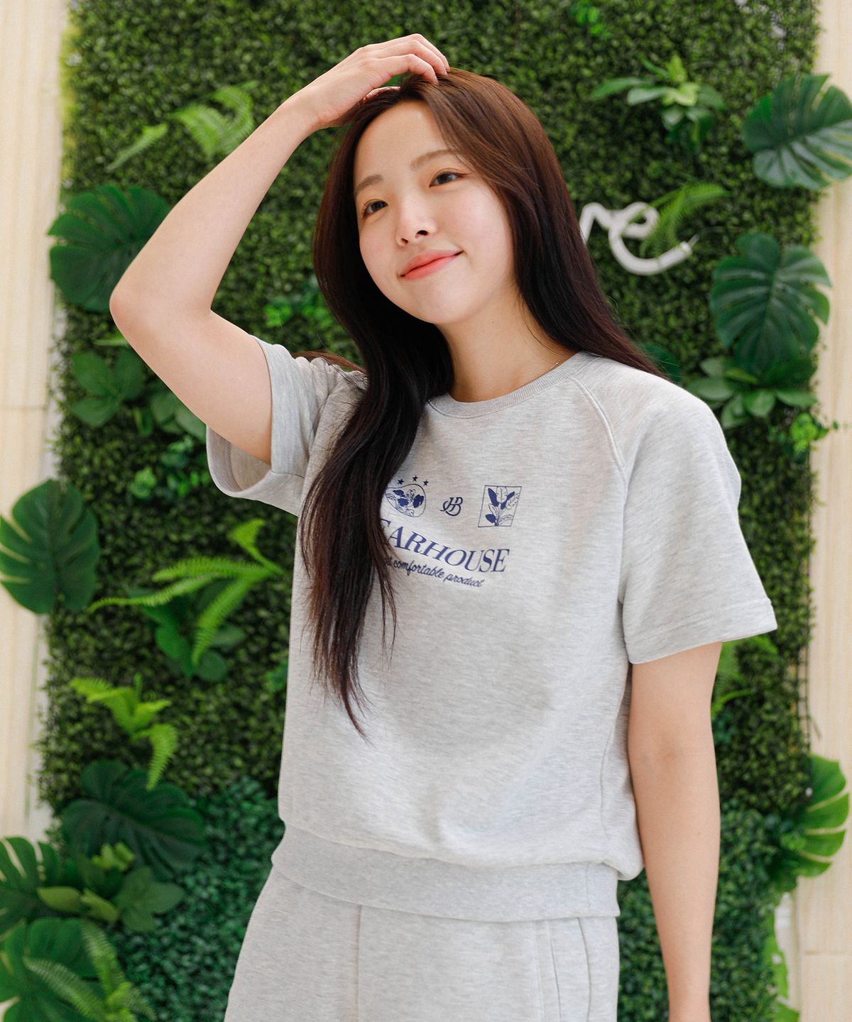 베어하우스(BEARHOUSE) W 코트니(Cotny) 숏 스웻_MG