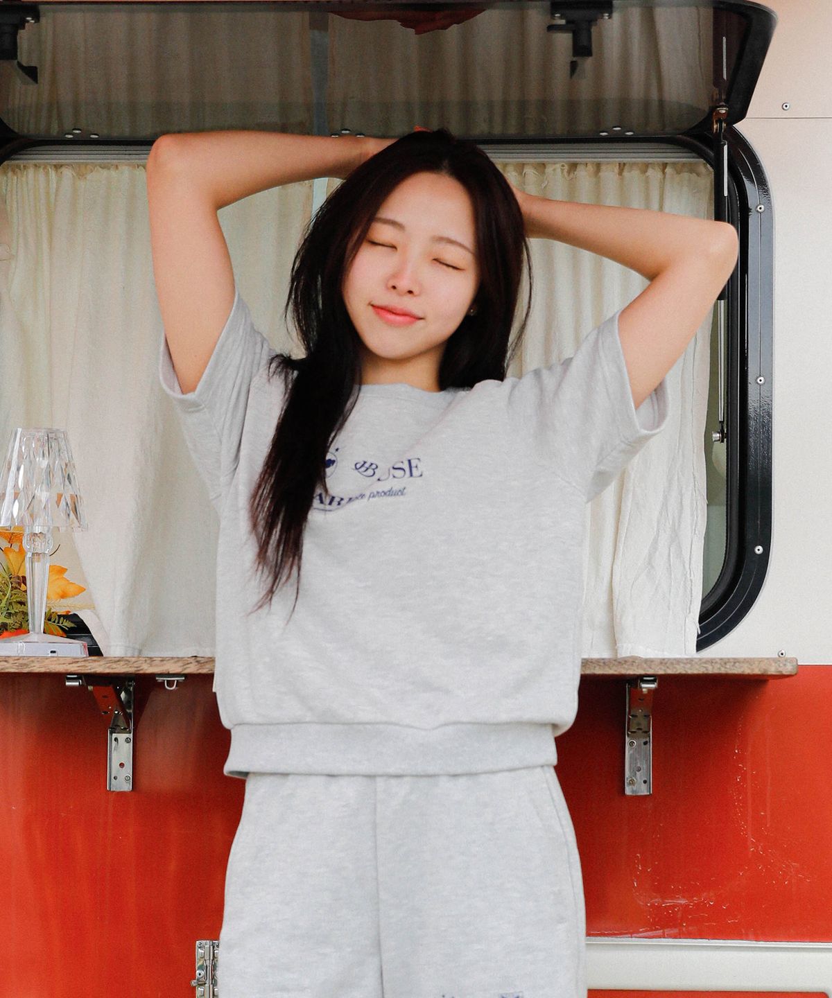 베어하우스(BEARHOUSE) W 코트니(Cotny) 숏 스웻_MG