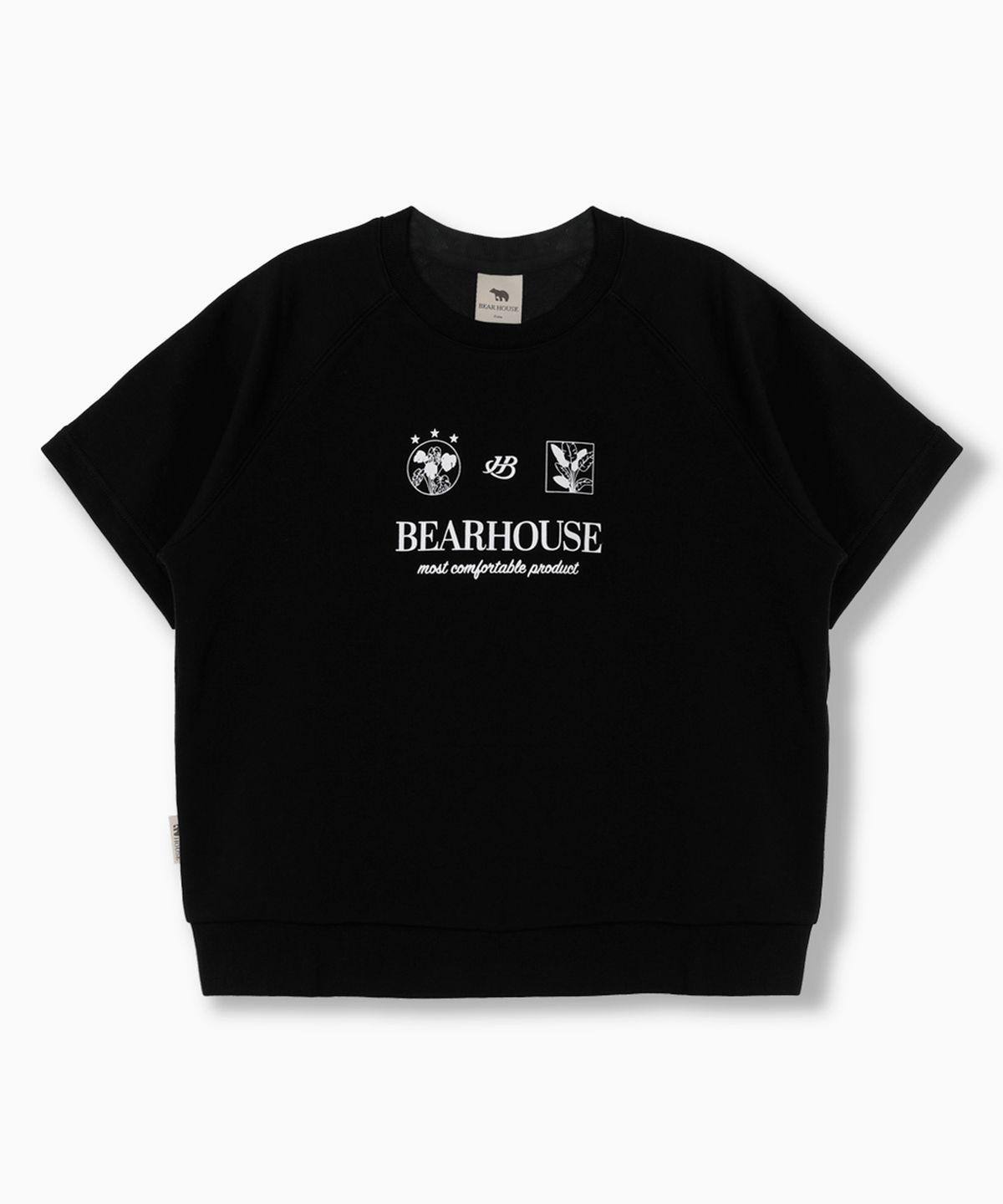 베어하우스(BEARHOUSE) W 코트니(Cotny) 숏 스웻_BK