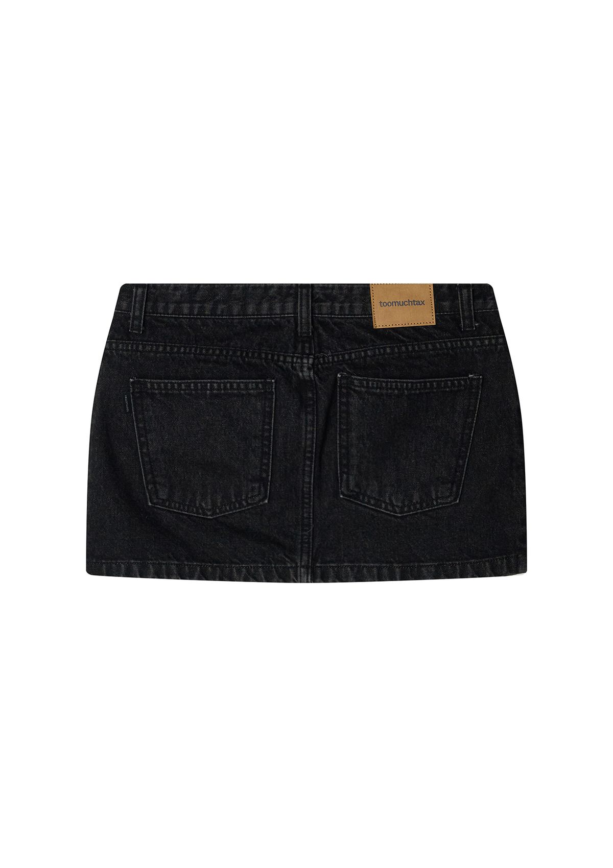 투머치택스(TOOMUCHTAX) DENIM MINI SKIRT (BLACK)