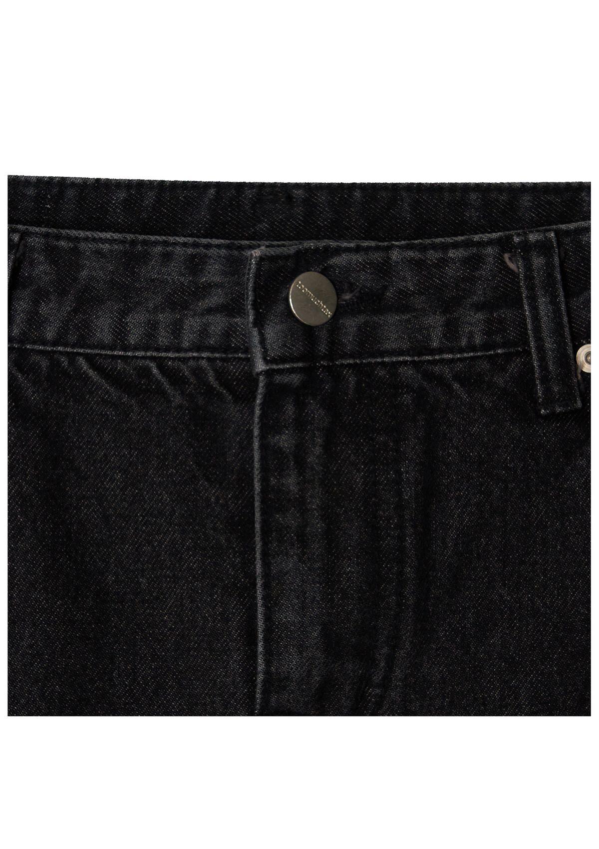 투머치택스(TOOMUCHTAX) DENIM MINI SKIRT (BLACK)