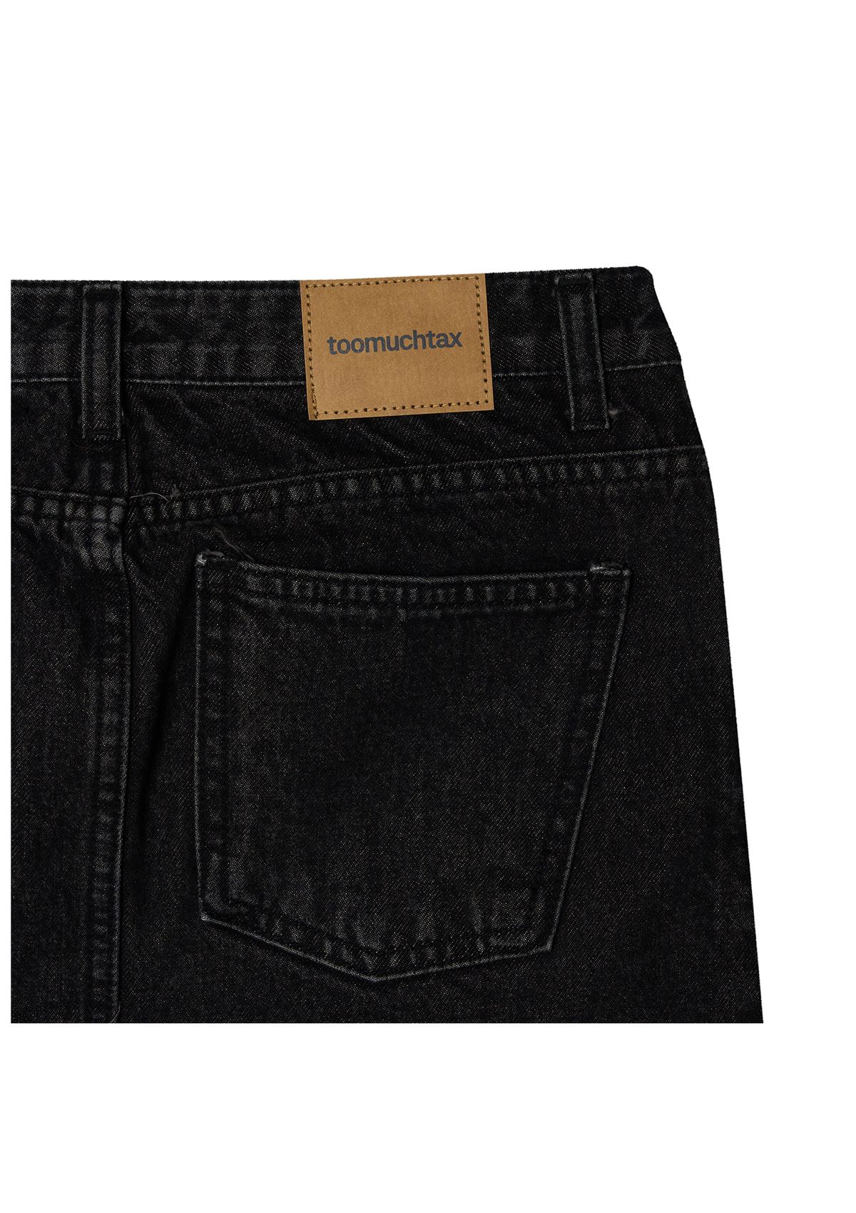 투머치택스(TOOMUCHTAX) DENIM MINI SKIRT (BLACK)
