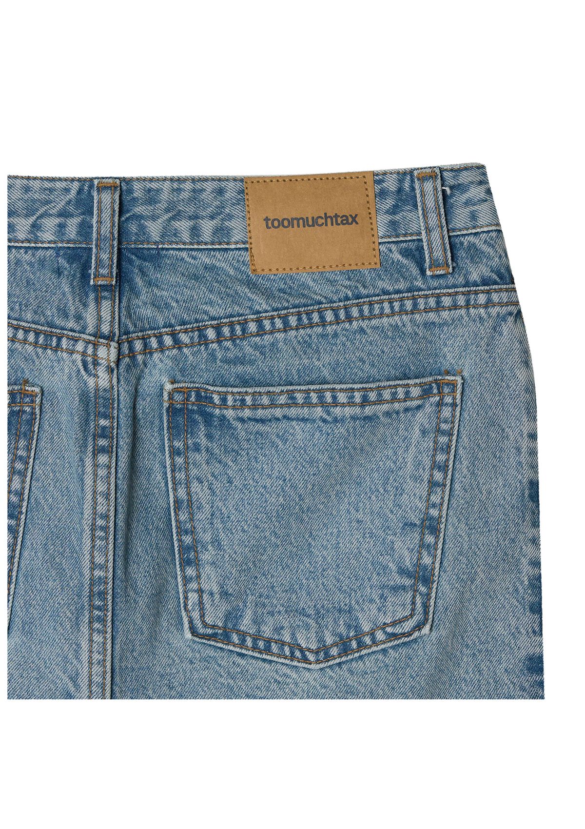 투머치택스(TOOMUCHTAX) DENIM MINI SKIRT (LIGHT BLUE)
