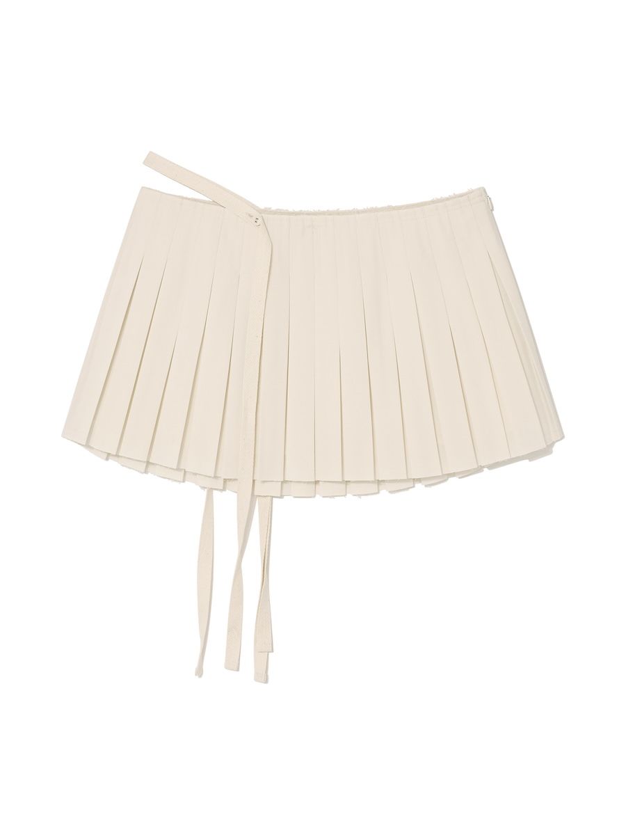 ★ GLOWNY★ RILEY PLEATED MINI SKIRT IVORY GY24FASK006 MUSINSA公式 | GLOWNY RILEY PLEATED MINI SKIRT (IVORY)