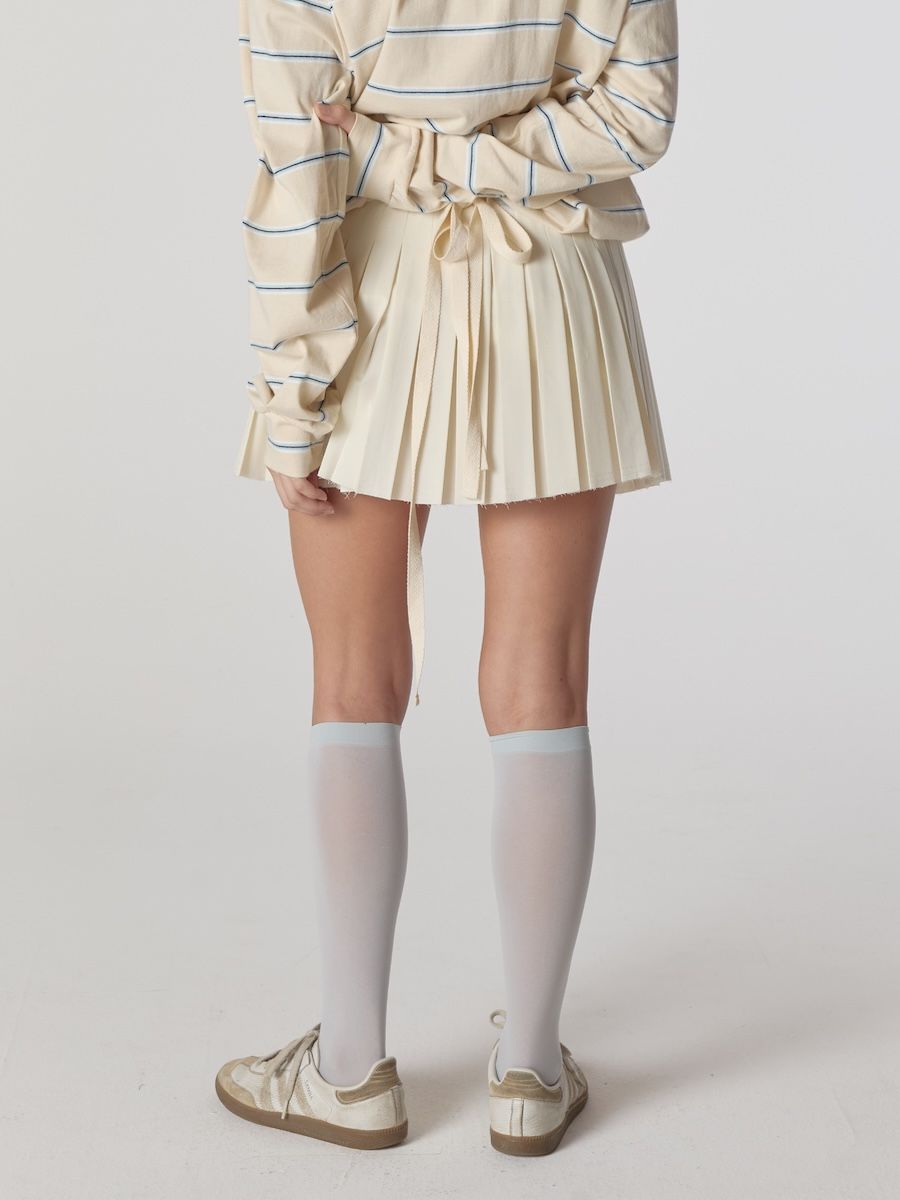 ★ GLOWNY★ RILEY PLEATED MINI SKIRT IVORY GY24FASK006 MUSINSA公式 | GLOWNY RILEY PLEATED MINI SKIRT (IVORY)