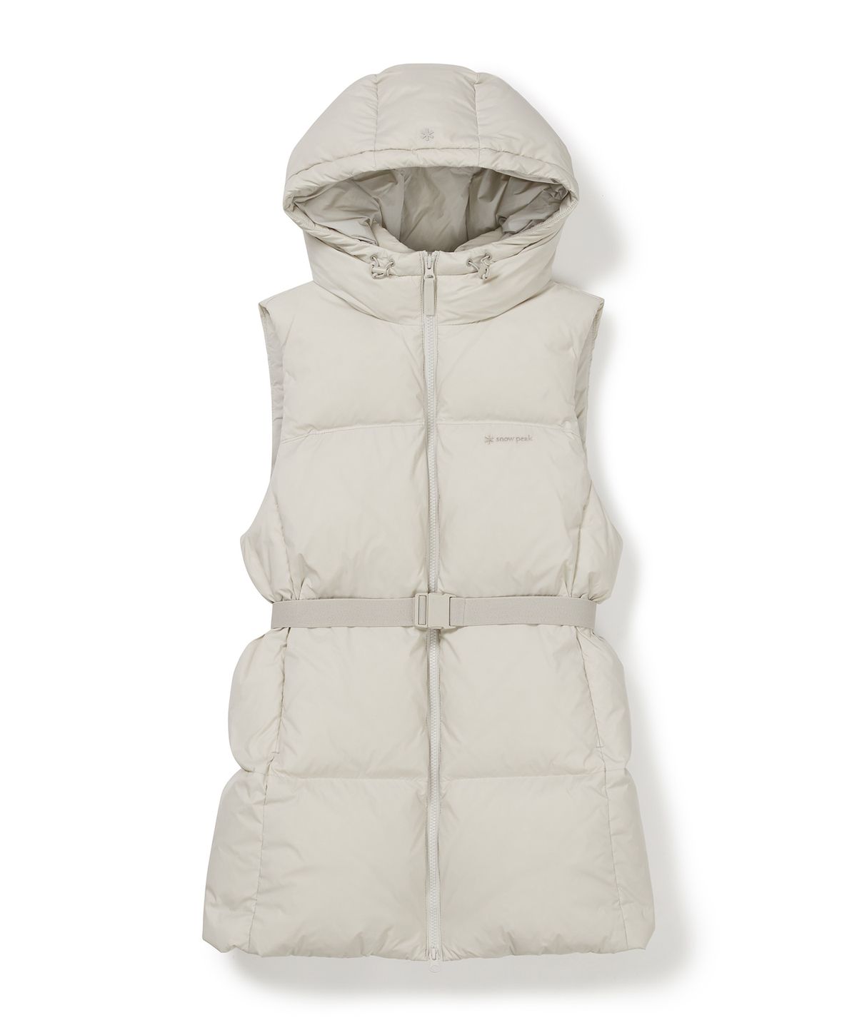 스노우피크 어패럴(SNOWPEAK APPAREL) 티피코 여성 후드 벨티드 다운 베스트 (S24WWTDV03) Light Beige