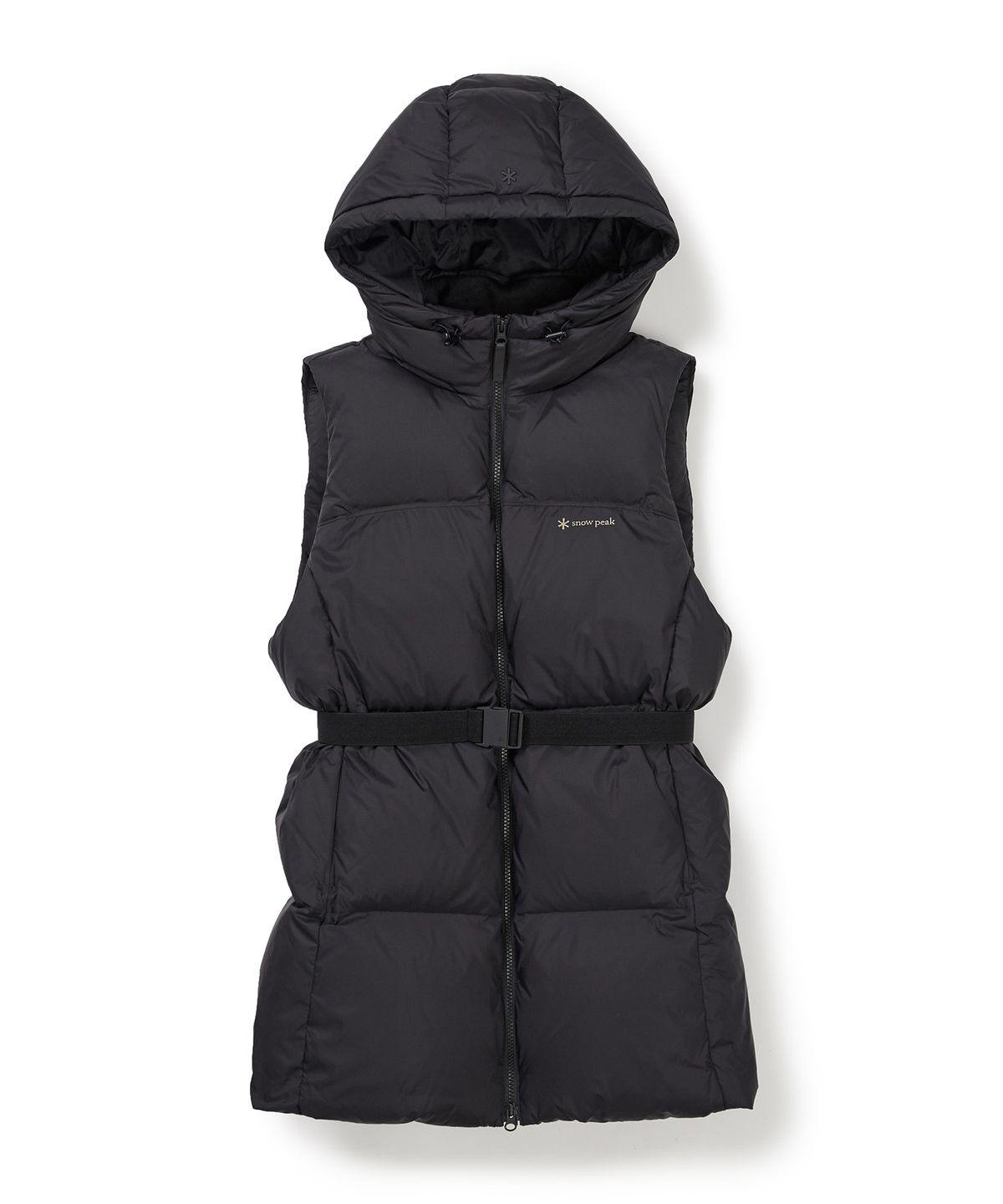 스노우피크 어패럴(SNOWPEAK APPAREL) 티피코 여성 후드 벨티드 다운 베스트 (S24WWTDV03) Black
