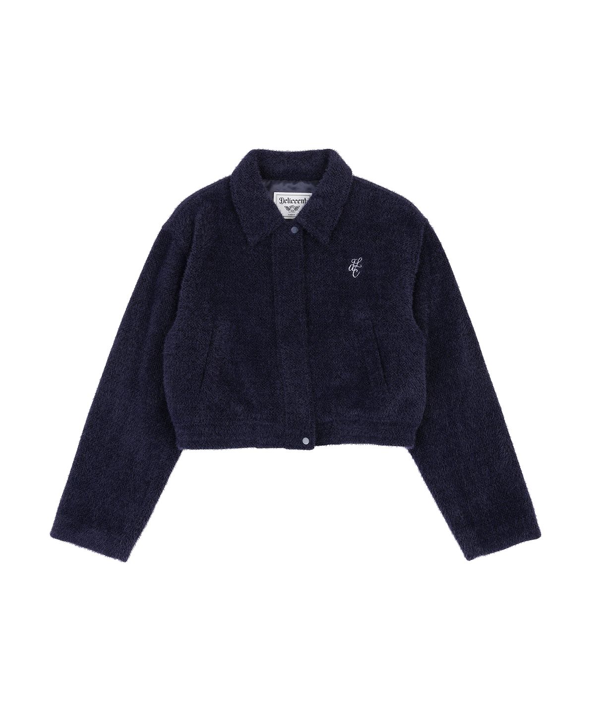 델리센트(DELICCENT) 메린 텍스쳐 블루종 점퍼 [NAVY]