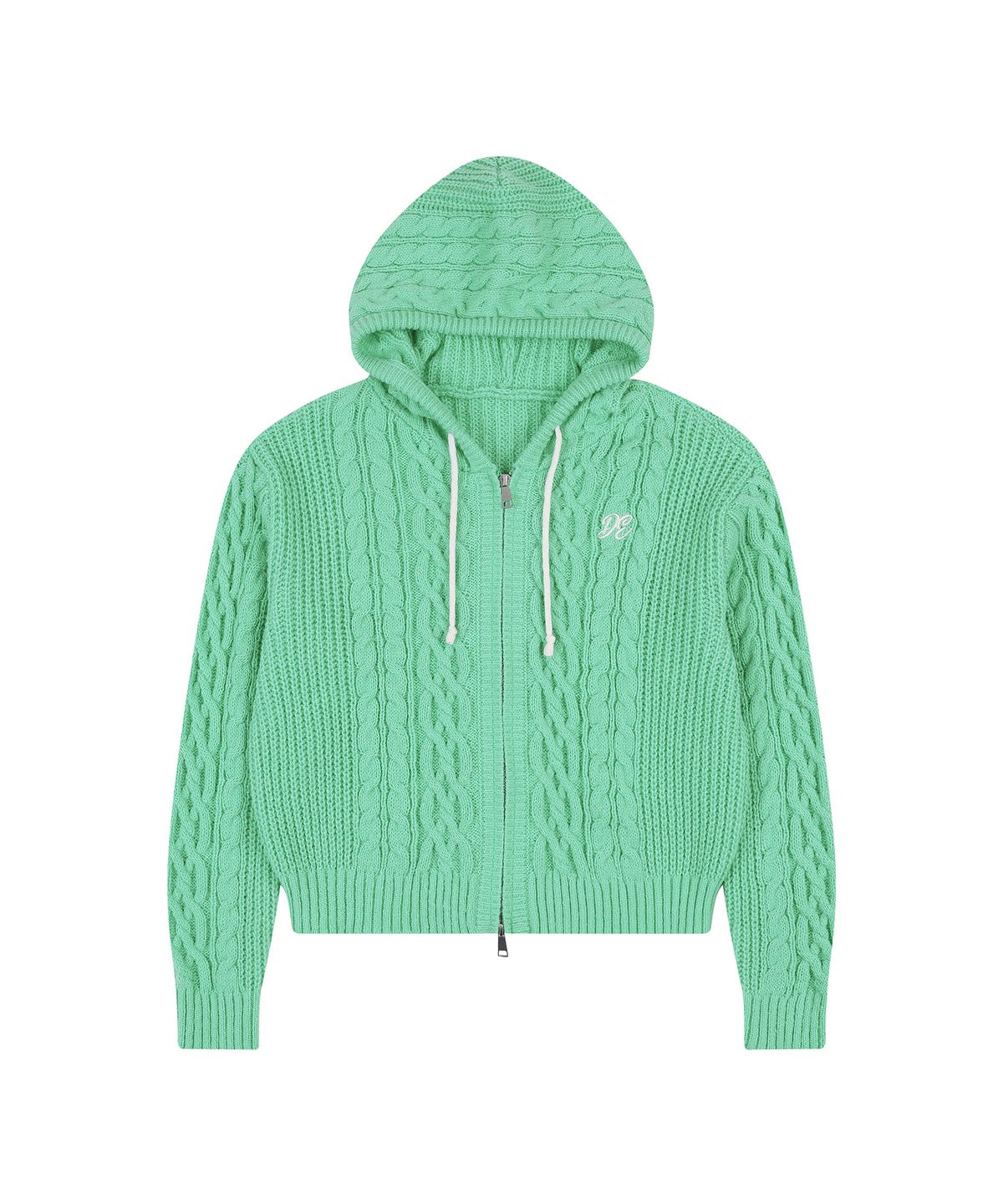 델리센트(DELICCENT) 후드 케이블 가디건 [GREEN]