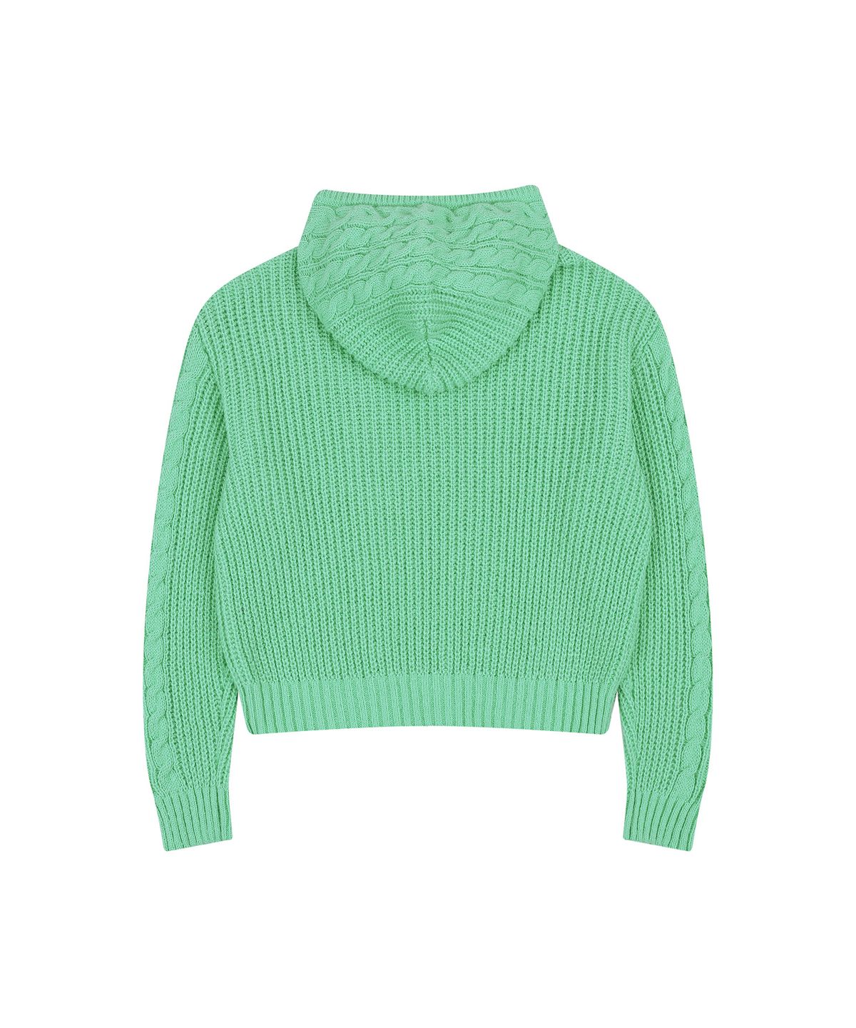 델리센트(DELICCENT) 후드 케이블 가디건 [GREEN]