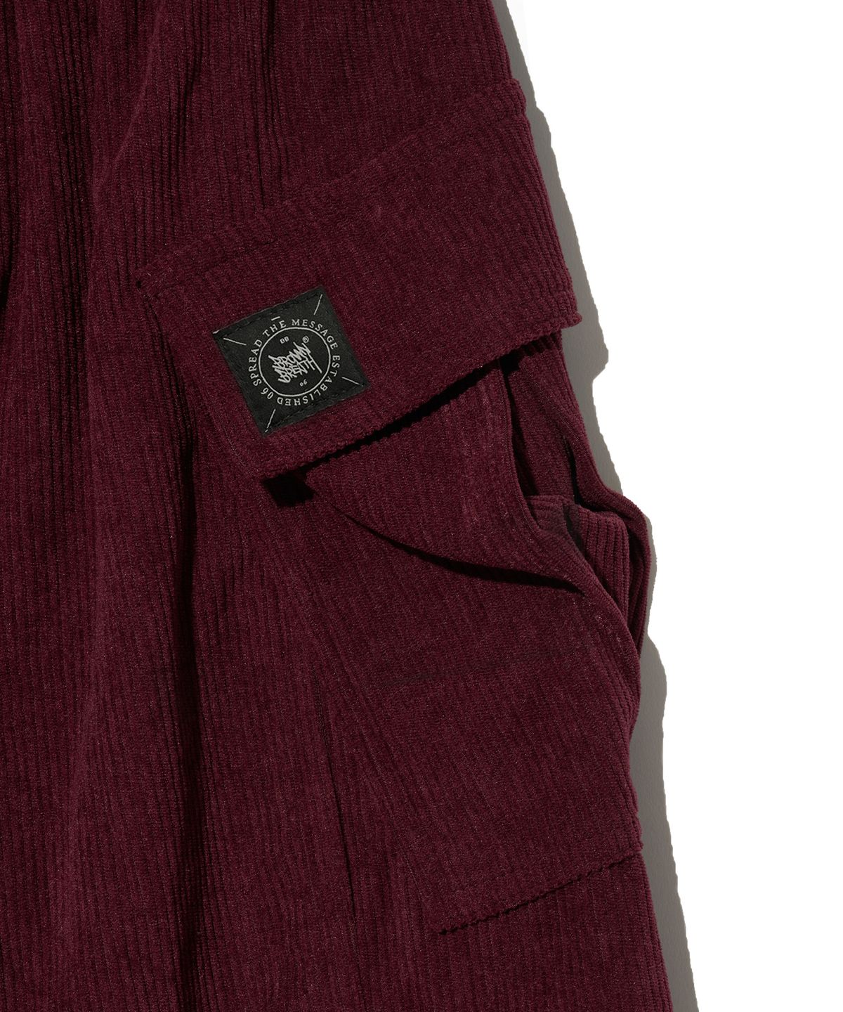 브라운브레스 키즈(BROWNBREATH KIDS) KIDS TAG CORDUROY POCKET PANTS - BURGUNDY