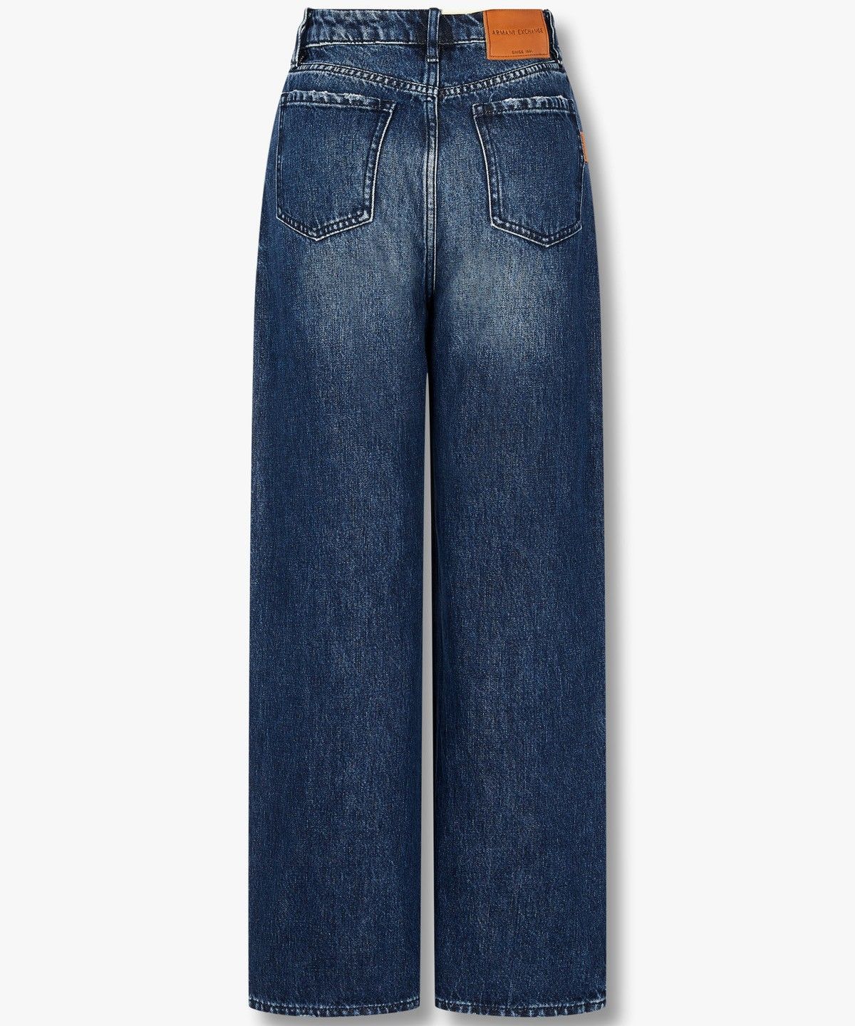 아르마니 익스체인지(ARMANI EXCHANGE) 여성 워시드 릴랙스트 핏 데님 팬츠_블루 A424340504