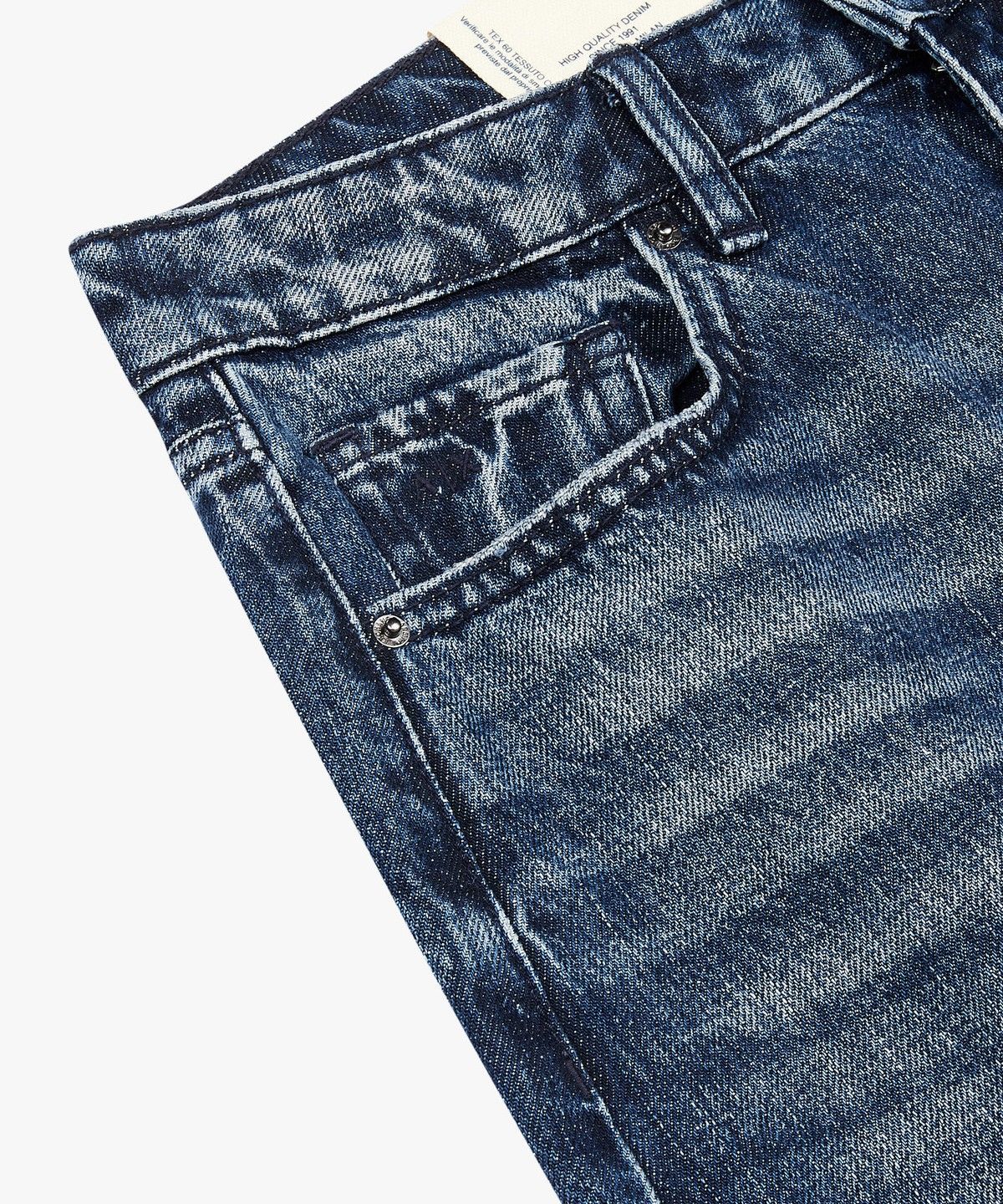 아르마니 익스체인지(ARMANI EXCHANGE) 여성 워시드 릴랙스트 핏 데님 팬츠_블루 A424340504