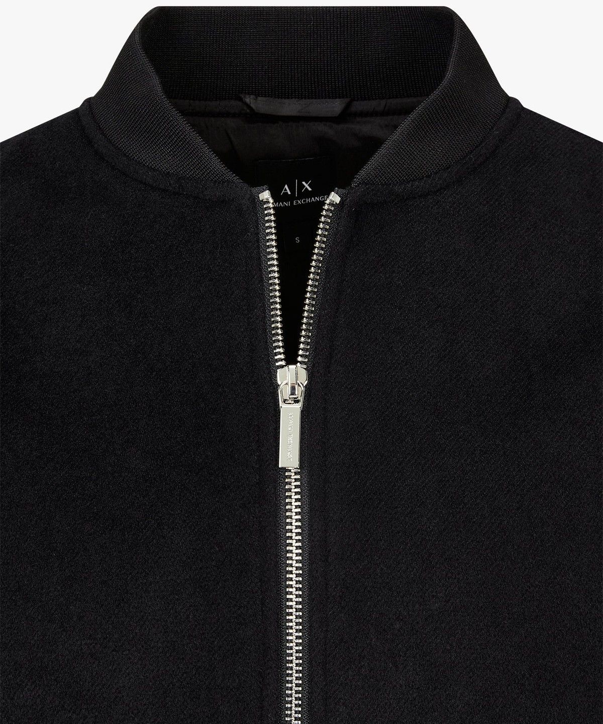 아르마니 익스체인지(ARMANI EXCHANGE) 여성 울 블렌드 블루종 자켓_블랙 A424310526