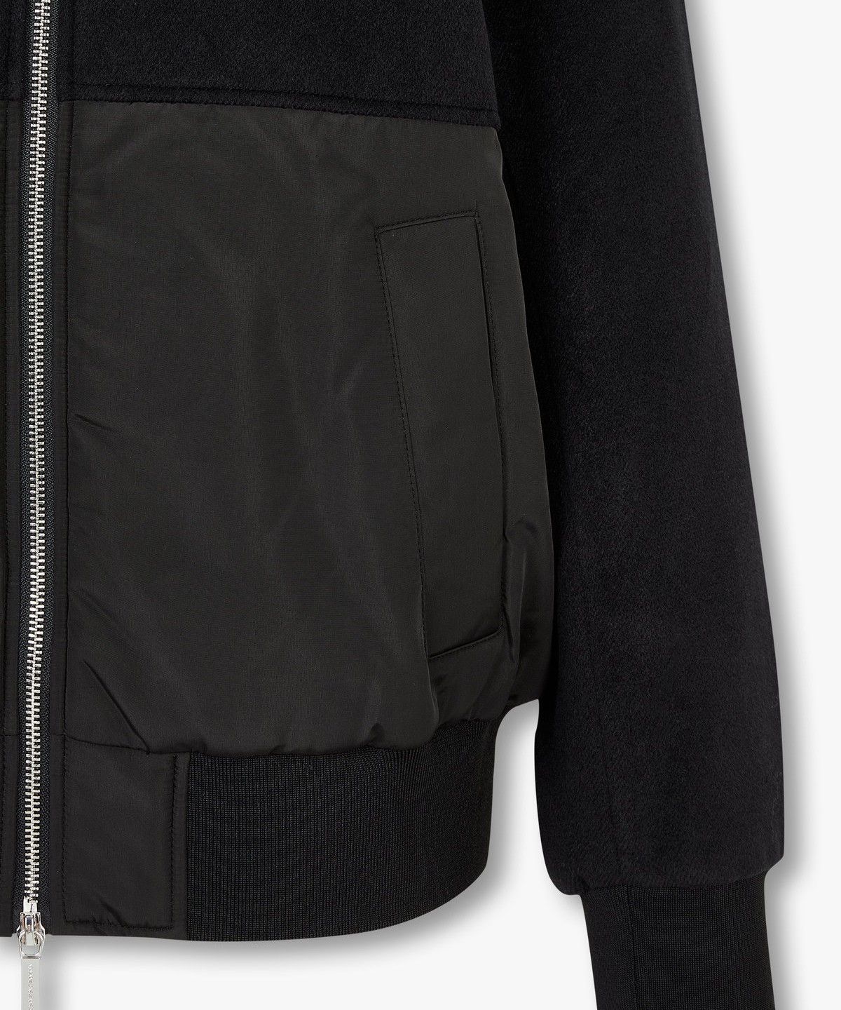 아르마니 익스체인지(ARMANI EXCHANGE) 여성 울 블렌드 블루종 자켓_블랙 A424310526