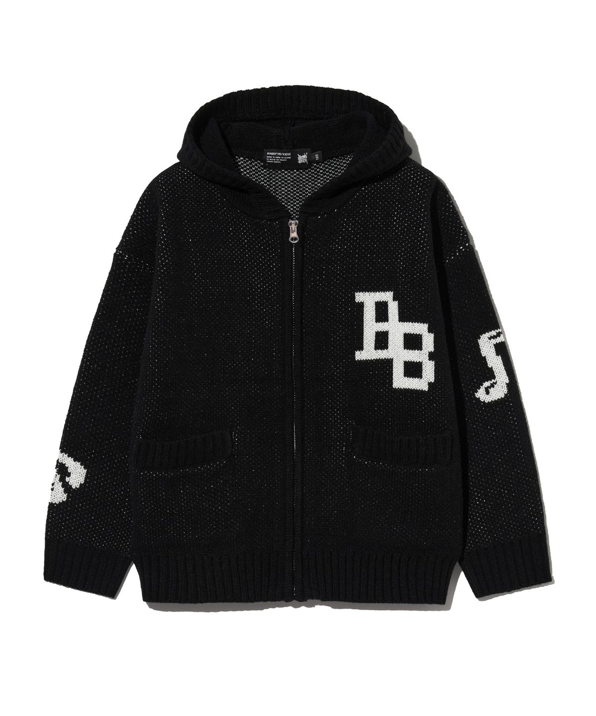 브라운브레스 키즈(BROWNBREATH KIDS) KIDS BB KNIT ZIP UP - BLACK