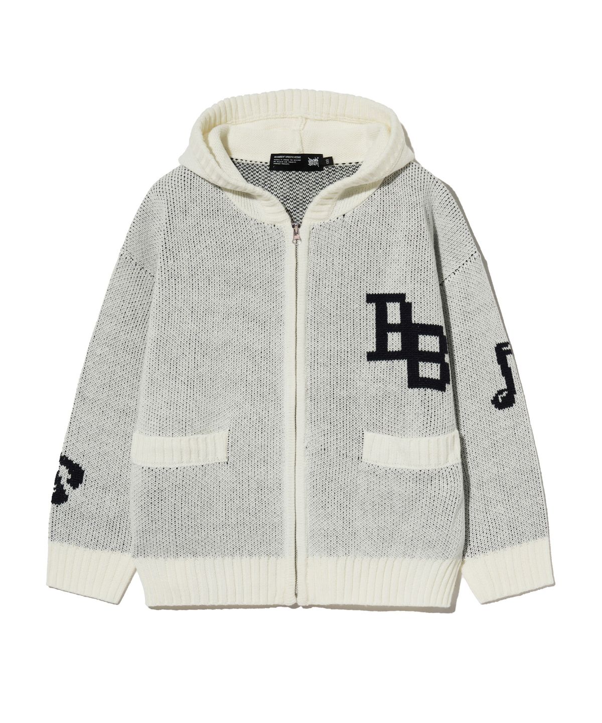 브라운브레스 키즈(BROWNBREATH KIDS) KIDS BB KNIT ZIP UP - IVORY