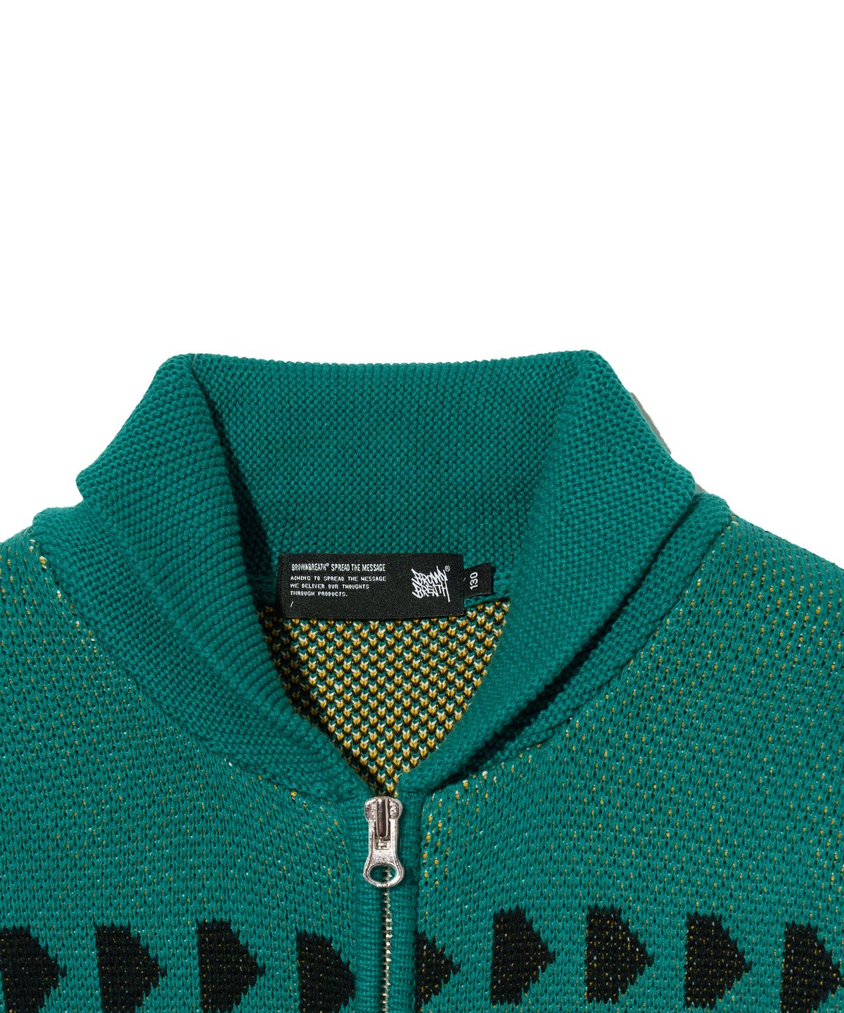 브라운브레스 키즈(BROWNBREATH KIDS) KIDS INSTRUMENTAL KNIT ZIP UP - MINT