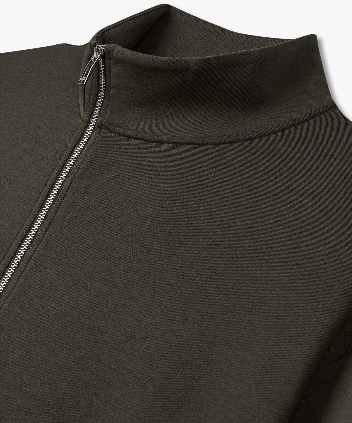 아르마니 익스체인지(ARMANI EXCHANGE) 남성 지퍼 포켓 슬리브 하이넥 집업_올리브 A414331030