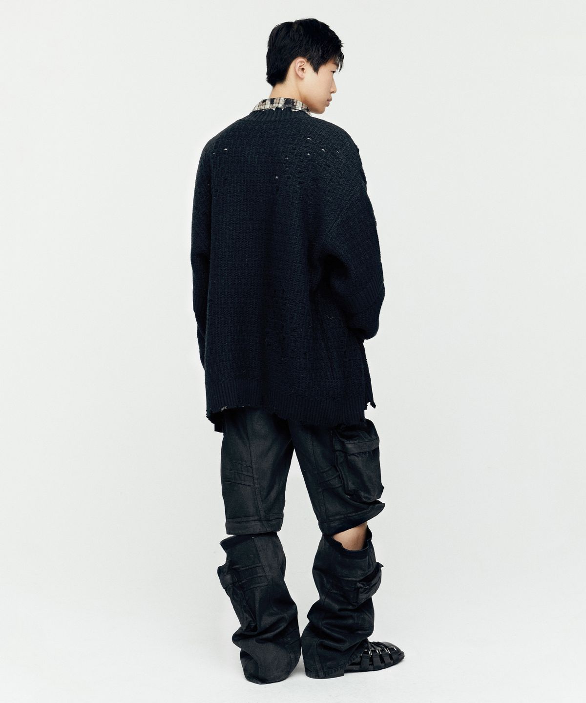 앤더슨벨(ADSB ANDERSSON BELL) 로겐 울 롱 가디건 atb1156m(BLACK)