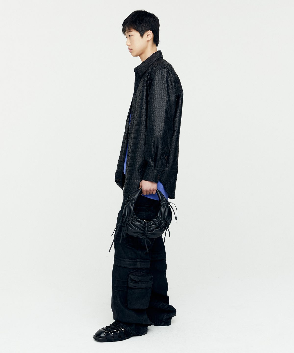 앤더슨벨(ADSB ANDERSSON BELL) 가브리엘 롱 셔츠 atb1135m(BLACK)