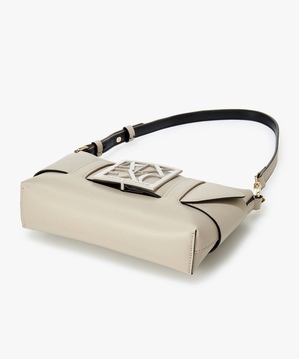 아르마니 익스체인지(ARMANI EXCHANGE) 여성 스퀘어 로고 벨트 숄더백_베이지 A424370510