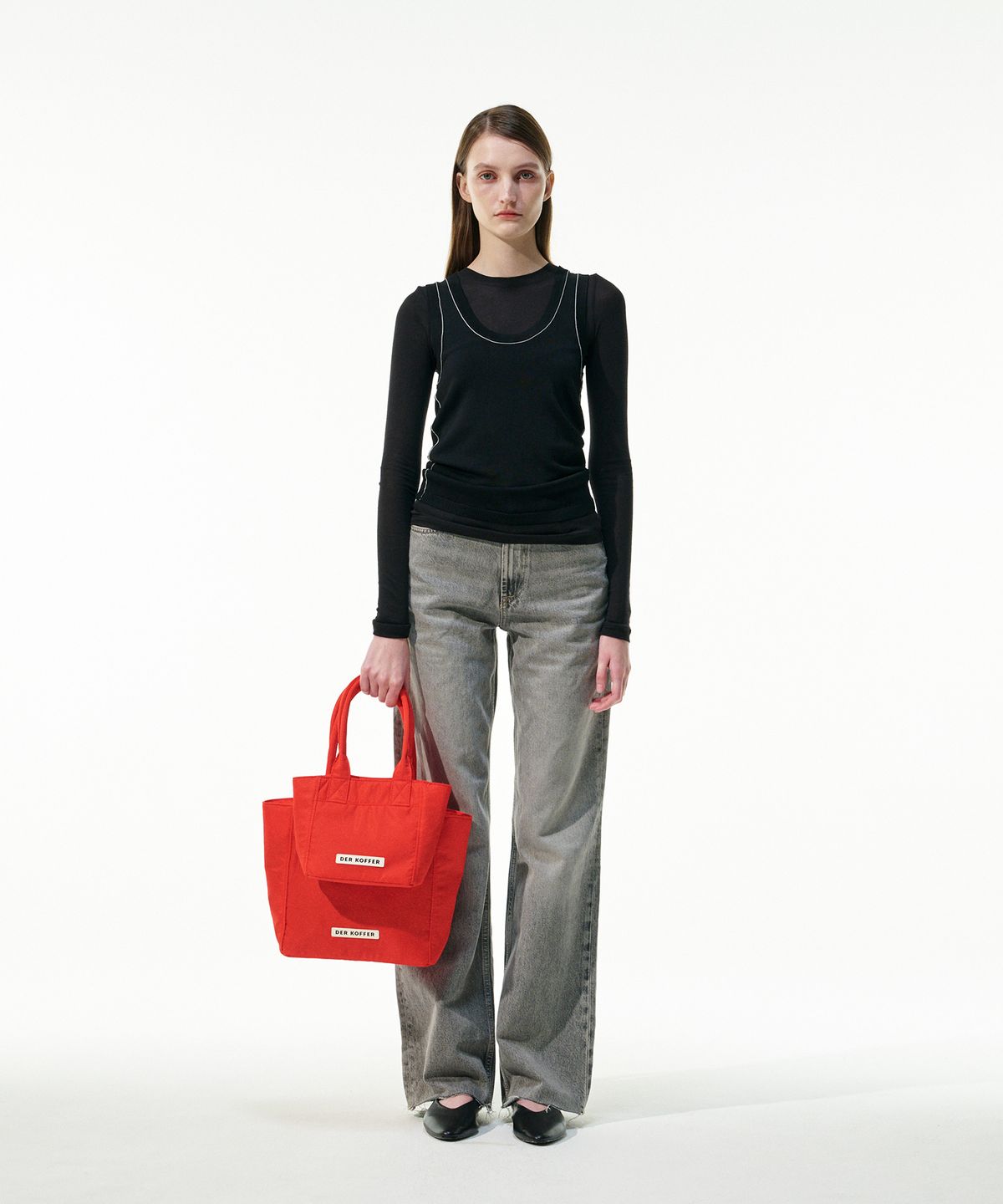 델코퍼(DER KOFFER) SHOPPER NYLON [RED]_MINI