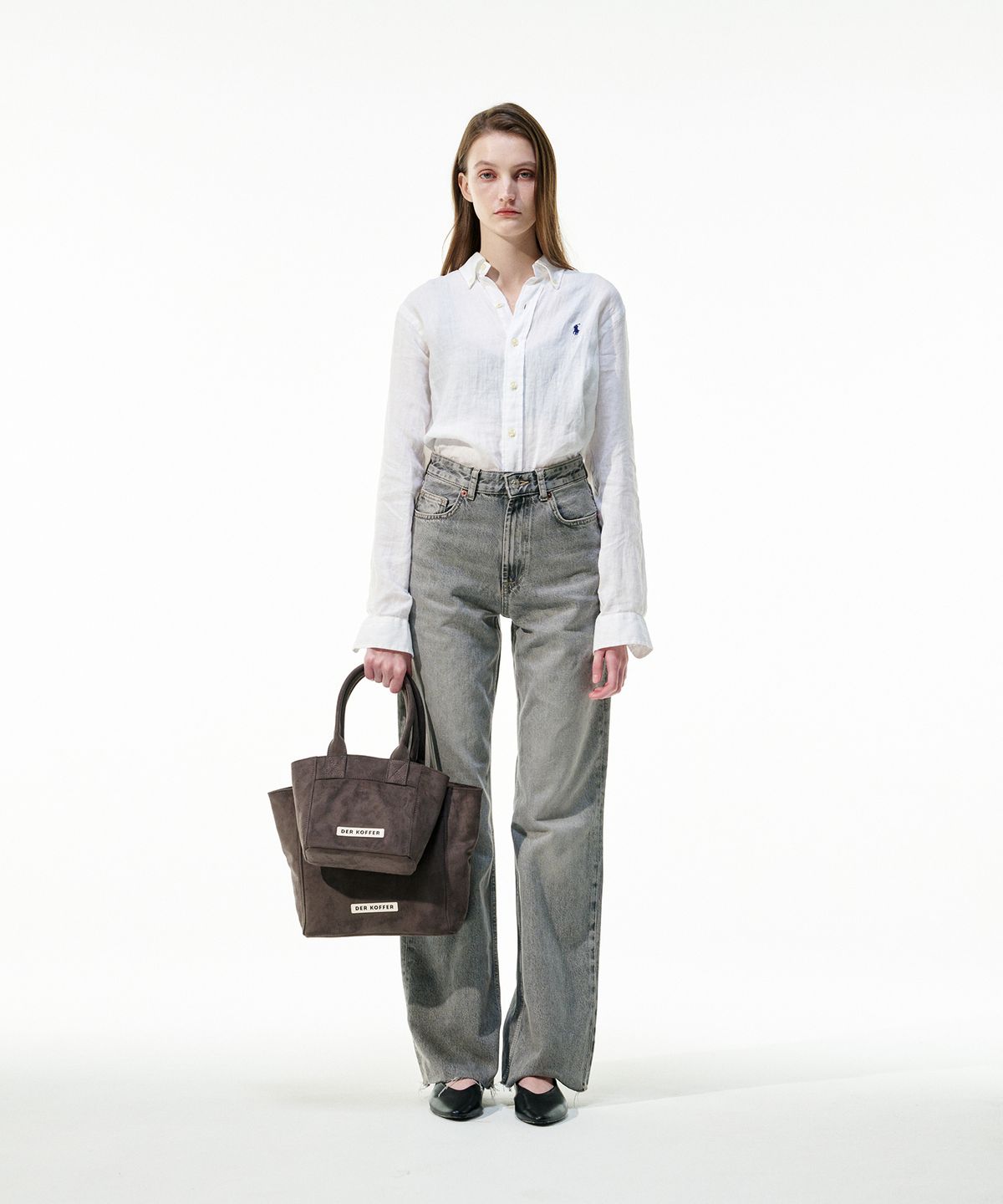 델코퍼(DER KOFFER) SHOPPER SUEDE [CHARCOAL]_MINI