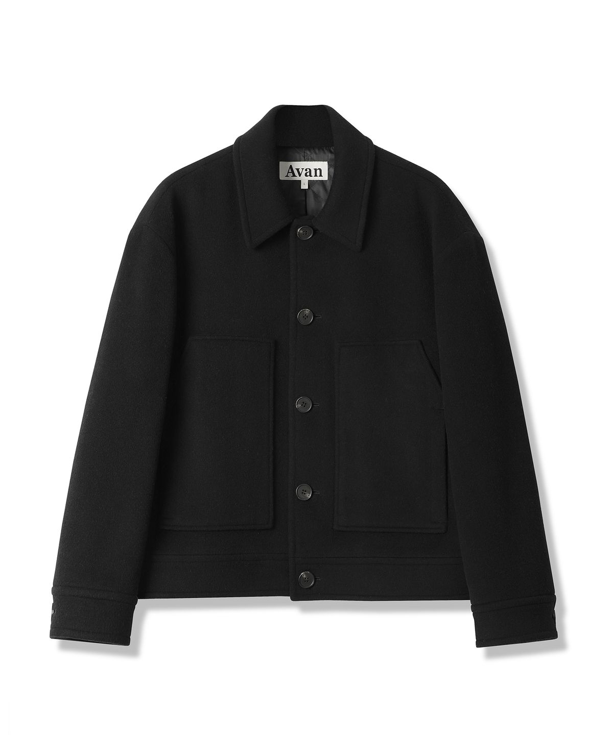 어반드레스(AVANDRESS) Fore Wool Collar Handmade Jacket BLACK