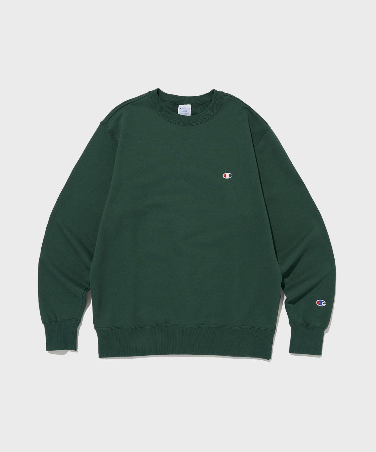 챔피온(CHAMPION) C로고 크루넥 스웨트셔츠 Dark Green