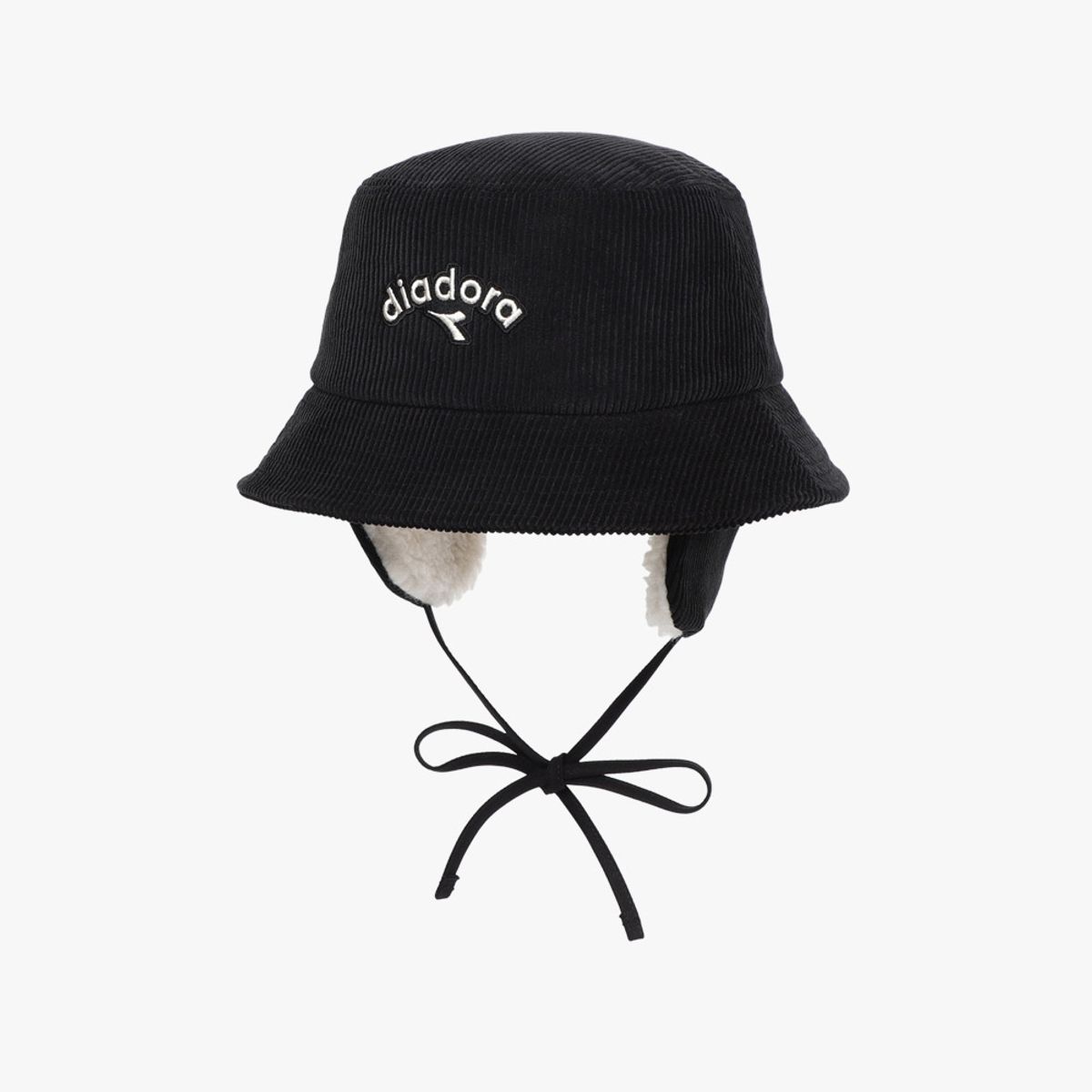 디아도라(diadora) 이어 플랫 버킷햇 BLACK
