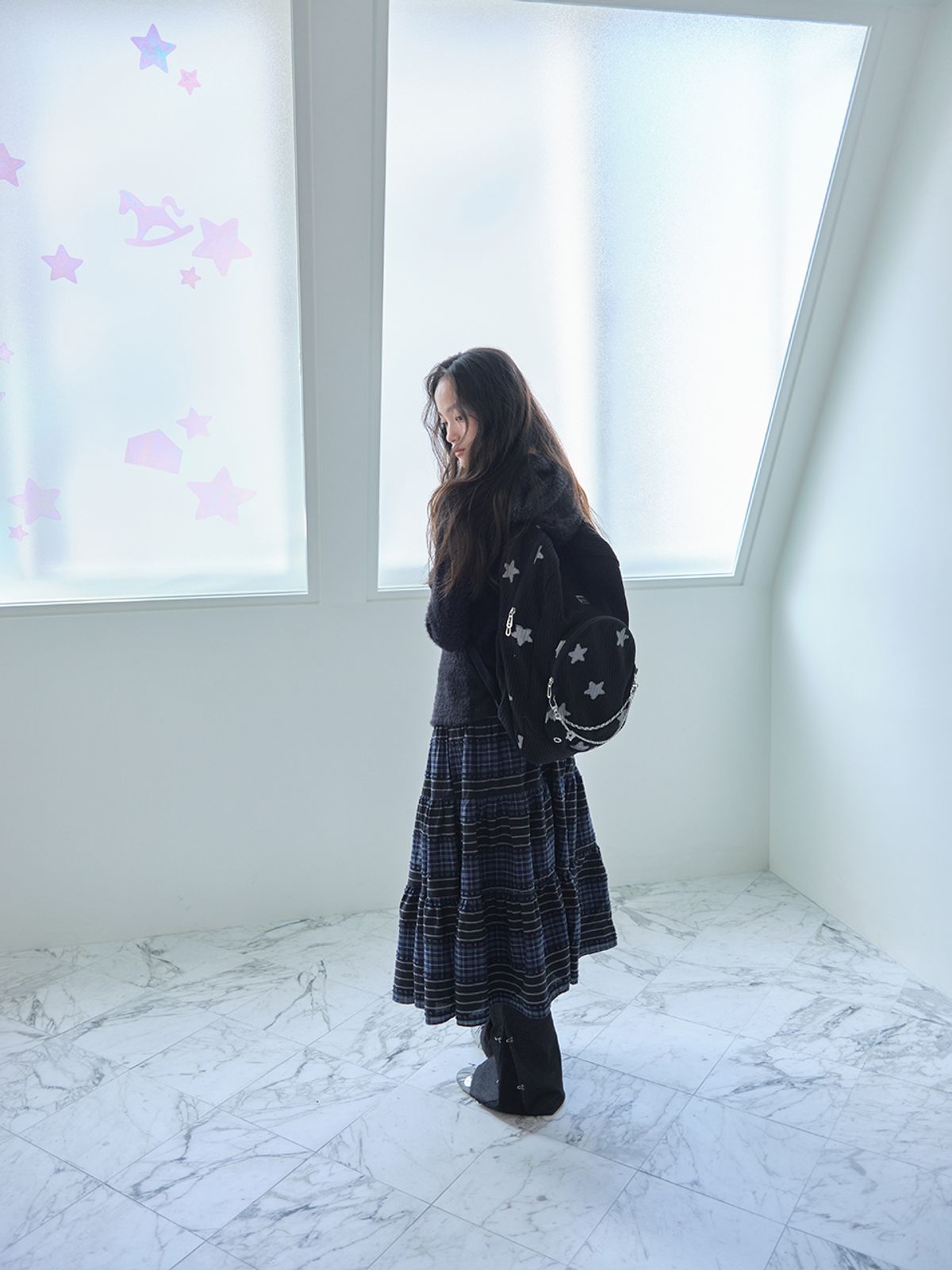 무음(MUWM) 네스트 코듀로이 백팩 Nest Backpack (Black Star)