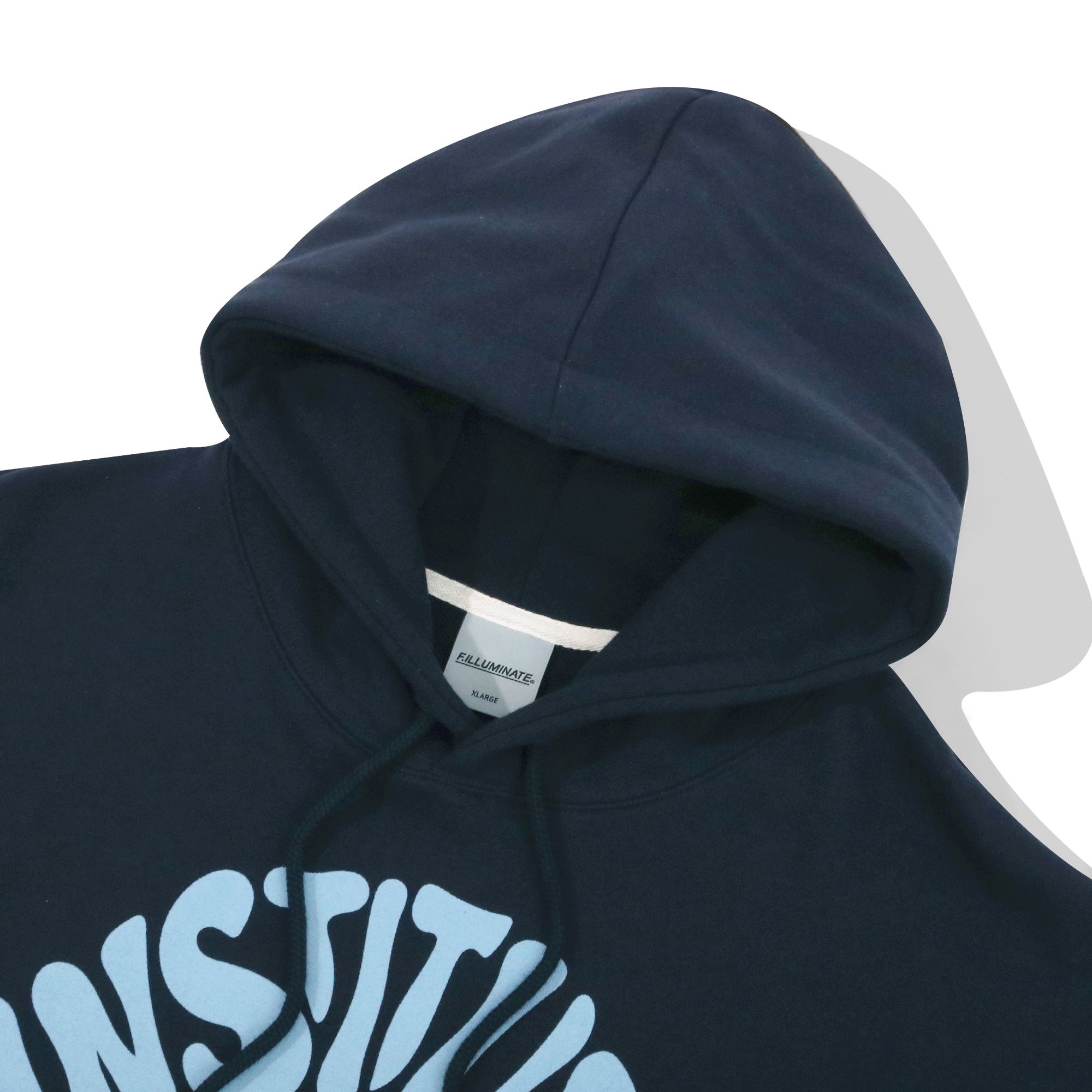 MUSINSA | FILLUMINATE [FW] Overfit Graffiti Logo Hoodie - Navy