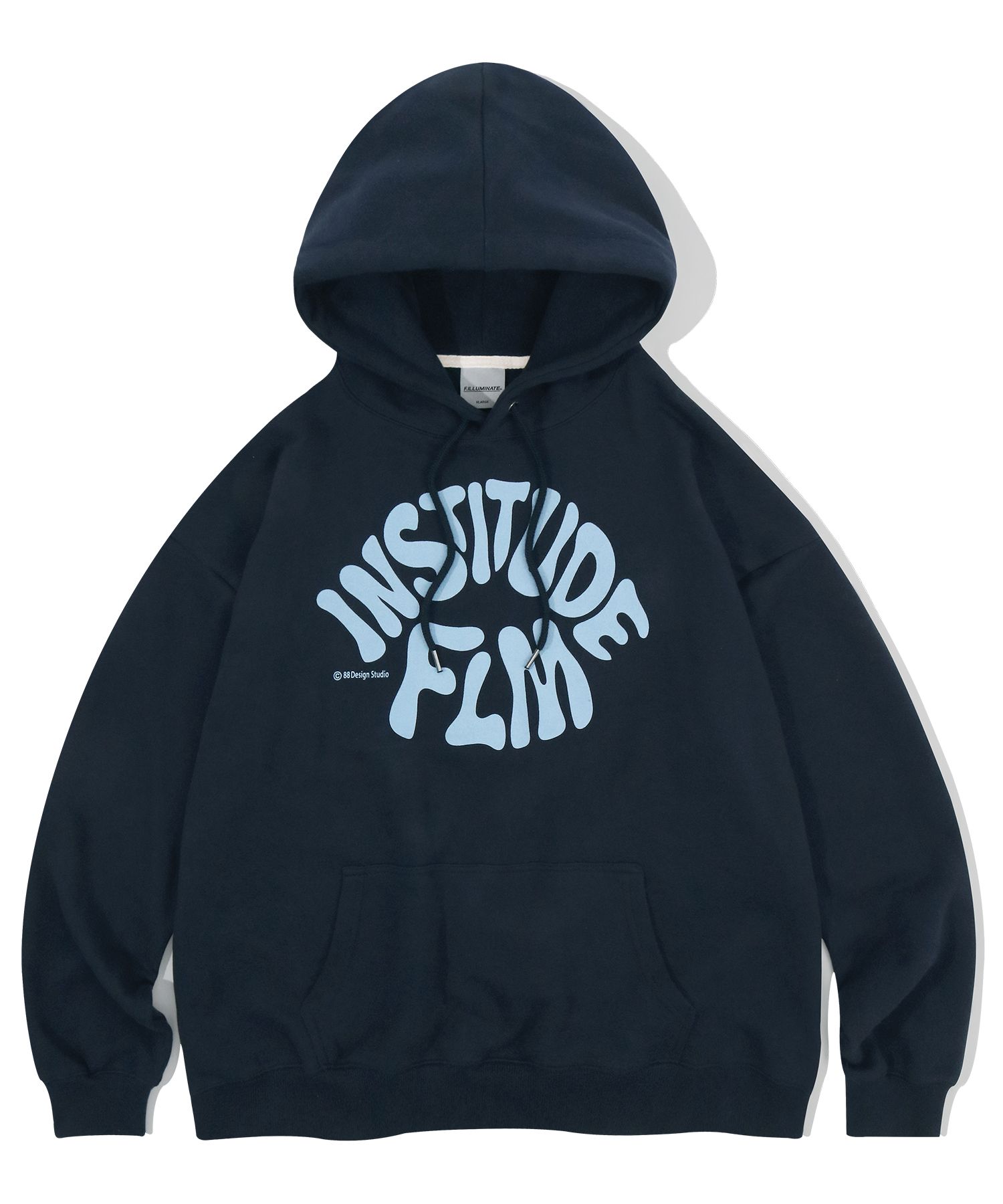 F.ILLUMINATEのOverfit Graffiti Logo Hoodie 全4色 MUSINSA | FILLUMINATE [FW] Overfit Graffiti Logo Hoodie - Navy