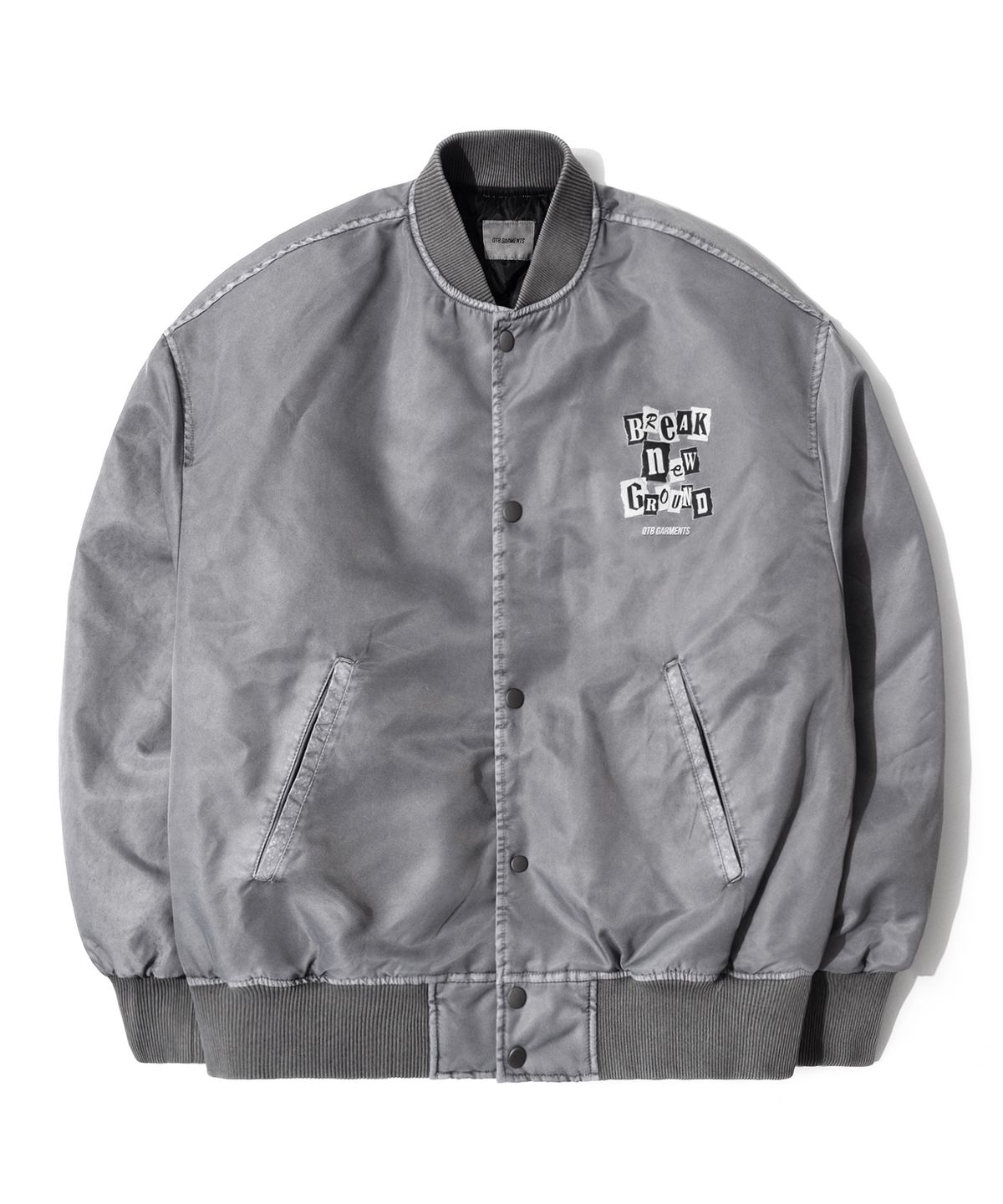 큐티에잇 가먼츠(QT8 GARMENTS) TL Pigment Stadium Jacket (Grey)