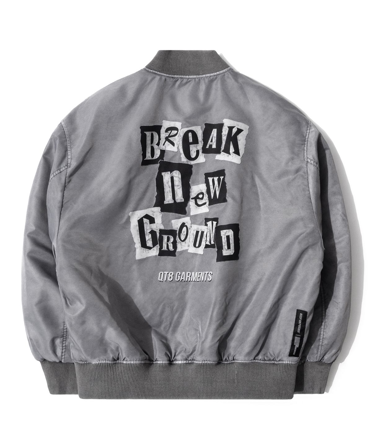 큐티에잇 가먼츠(QT8 GARMENTS) TL Pigment Stadium Jacket (Grey)