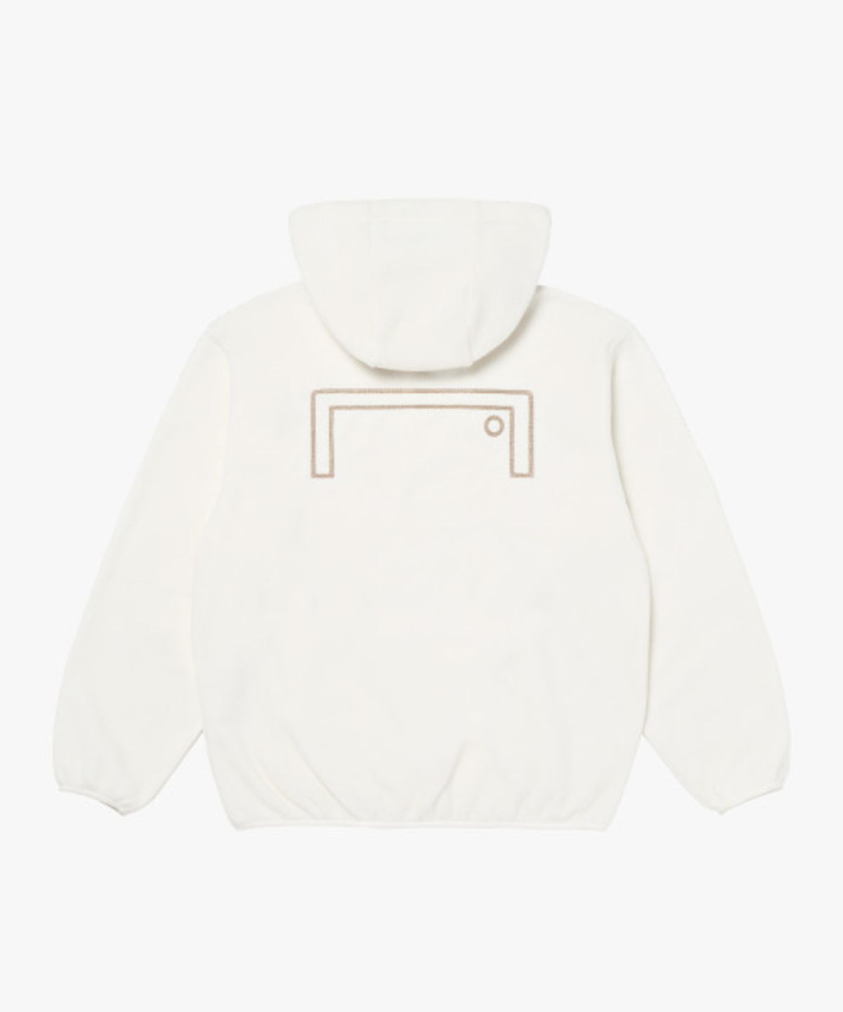 골스튜디오(GOALSTUDIO) ESSENTIAL EMBROIDERY FLEECE HOODIE-OFF WHITE