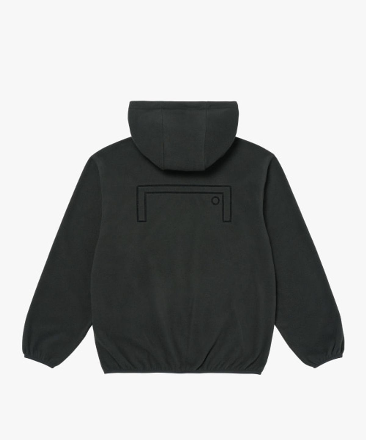골스튜디오(GOALSTUDIO) ESSENTIAL EMBROIDERY FLEECE HOODIE-CHARCOAL