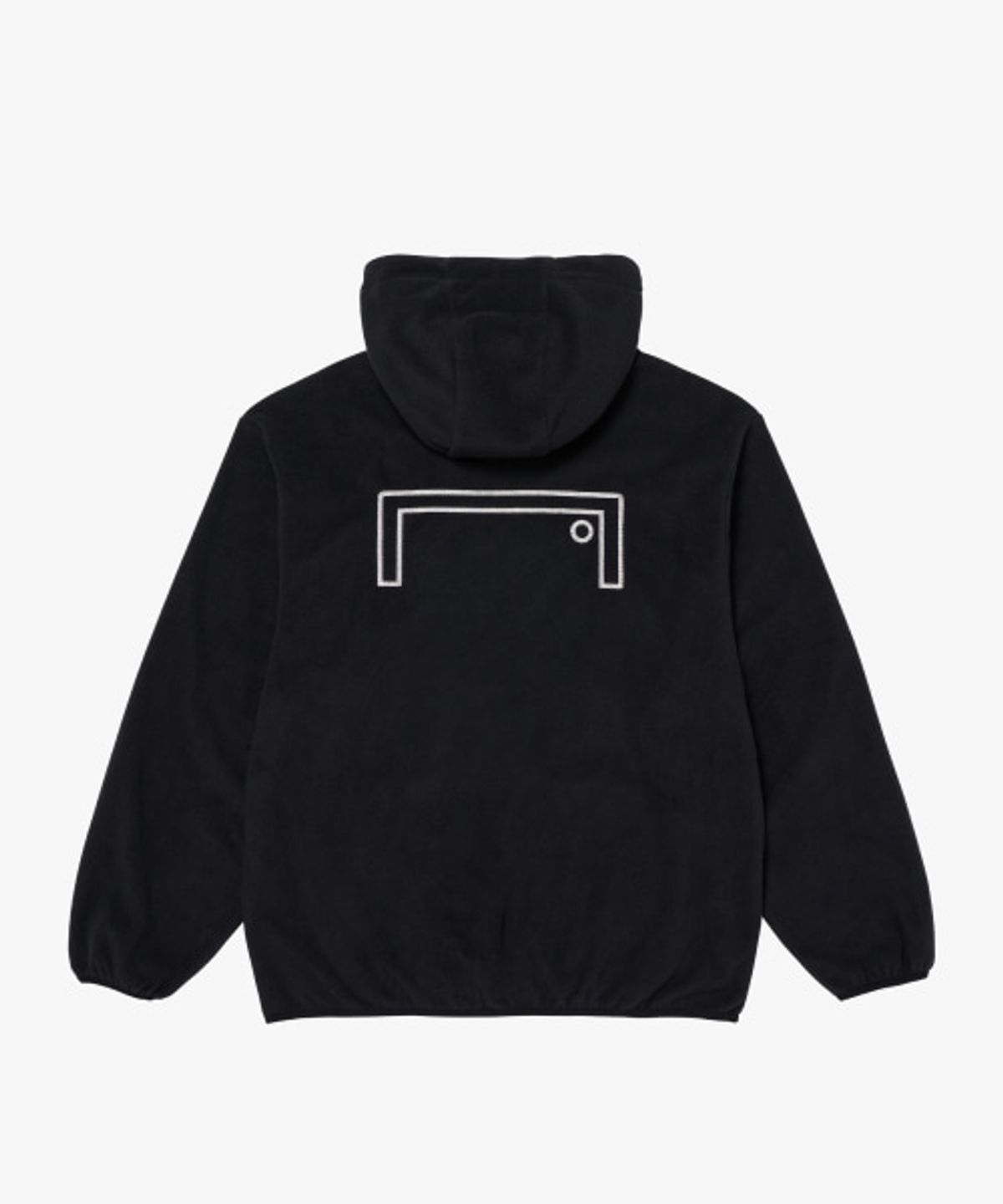 골스튜디오(GOALSTUDIO) ESSENTIAL EMBROIDERY FLEECE HOODIE-BLACK