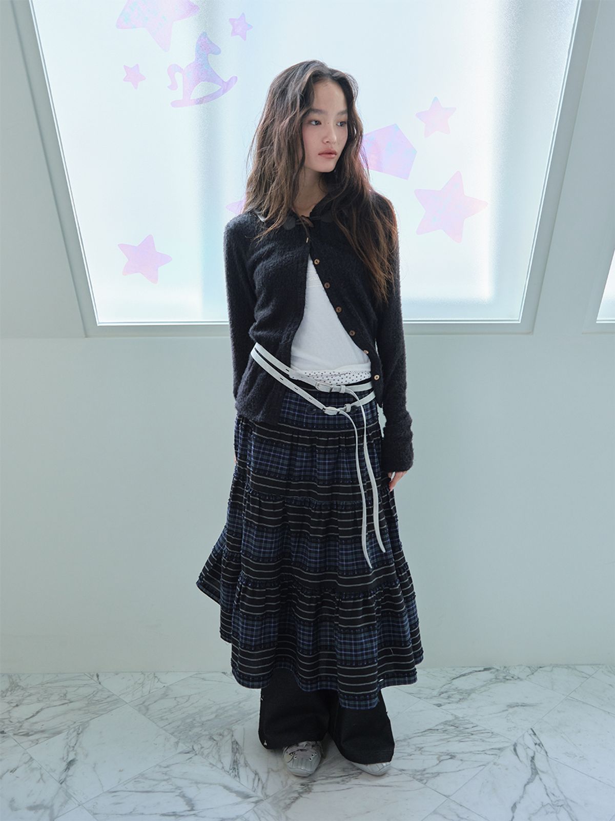 무음(MUWM) 트윈 버클 벨트 Twin Buckle Belt (Stone Gray)