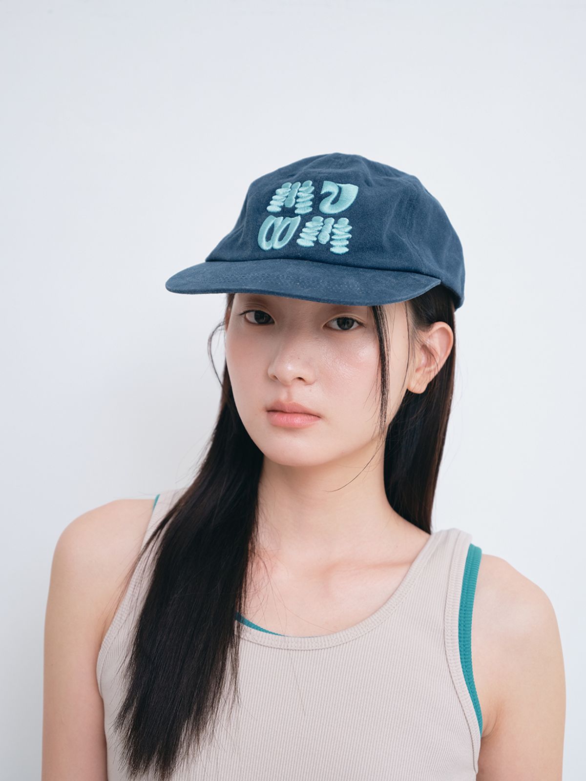 무음(MUWM) 워시드 구피 캡 Washed Goofy Cap (Navy)