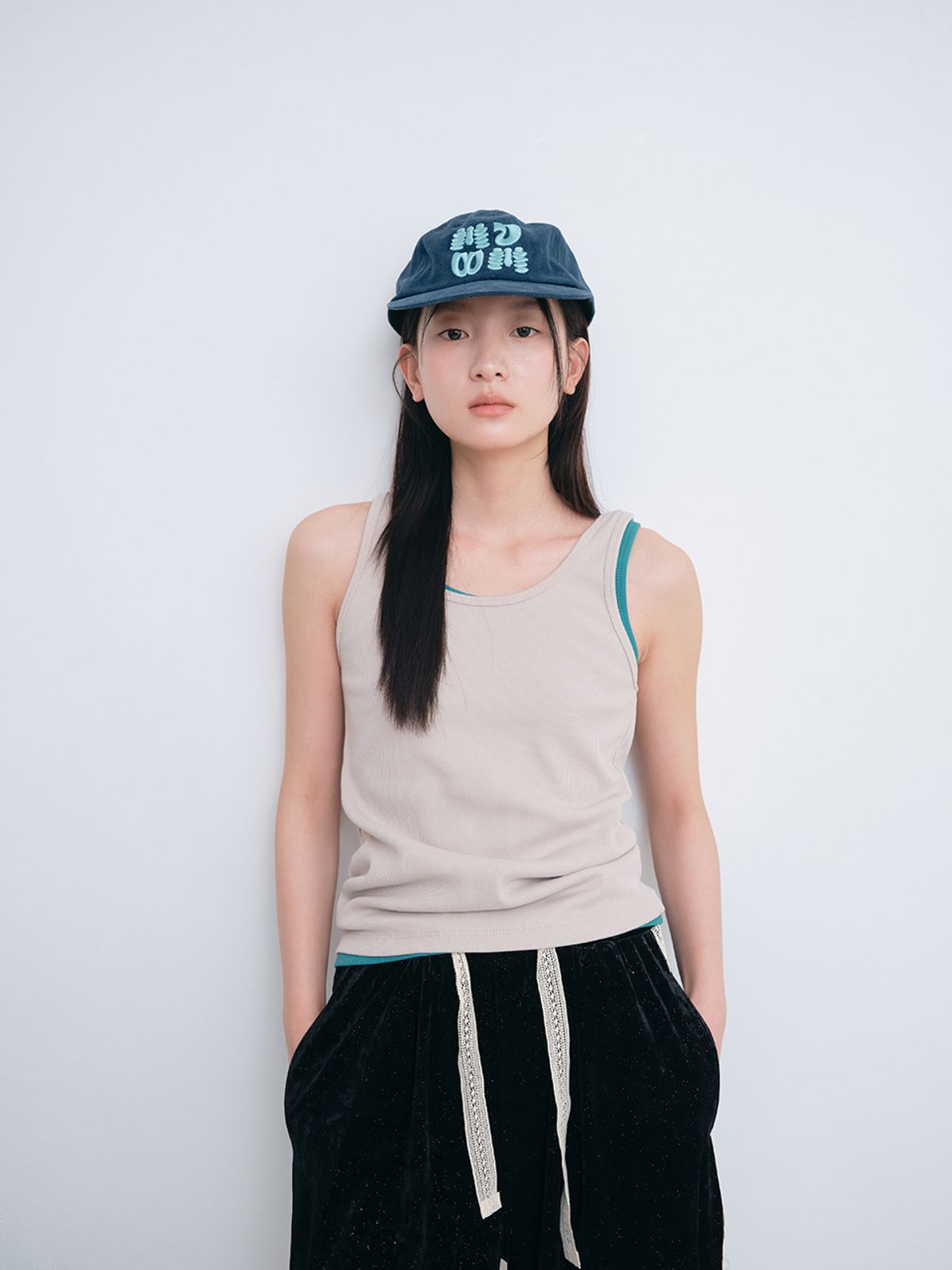 무음(MUWM) 워시드 구피 캡 Washed Goofy Cap (Navy)