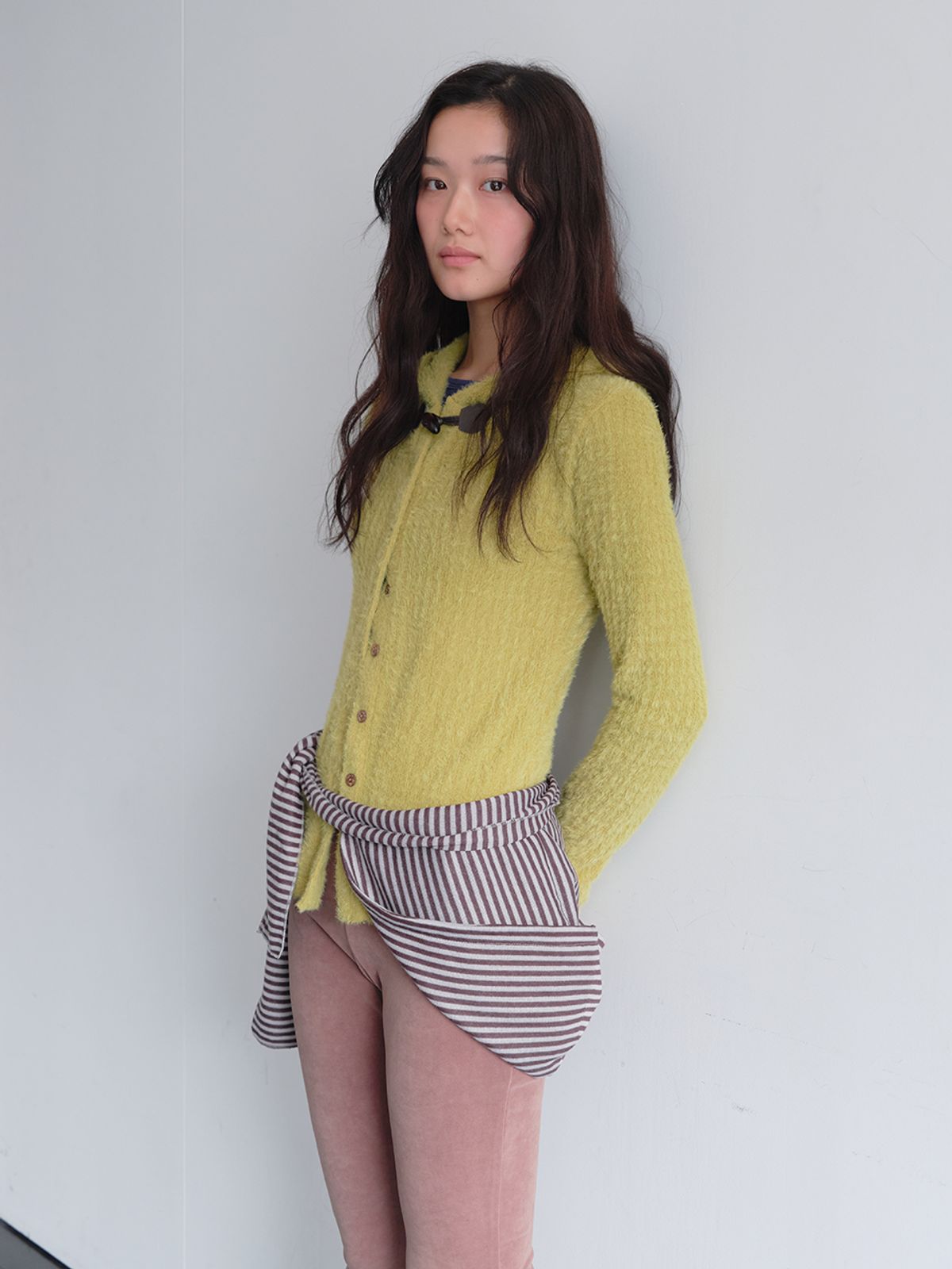 무음(MUWM) 스트라이프 후드 머플러 Stripe Hooded Muffler (2 Colors)