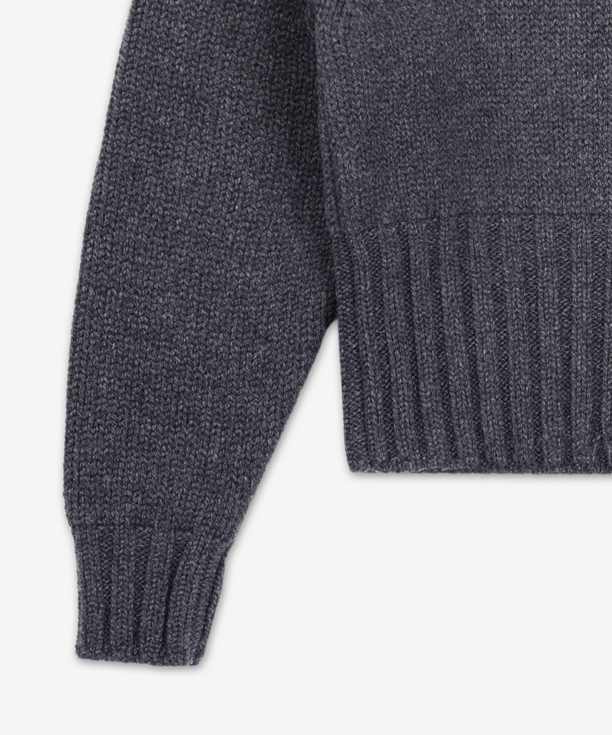 알렉산더 맥퀸(ALEXANDER McQUEEN) 울 캐시미어 니트 - 멜란지 그레이 / 807668Q1BBI1015