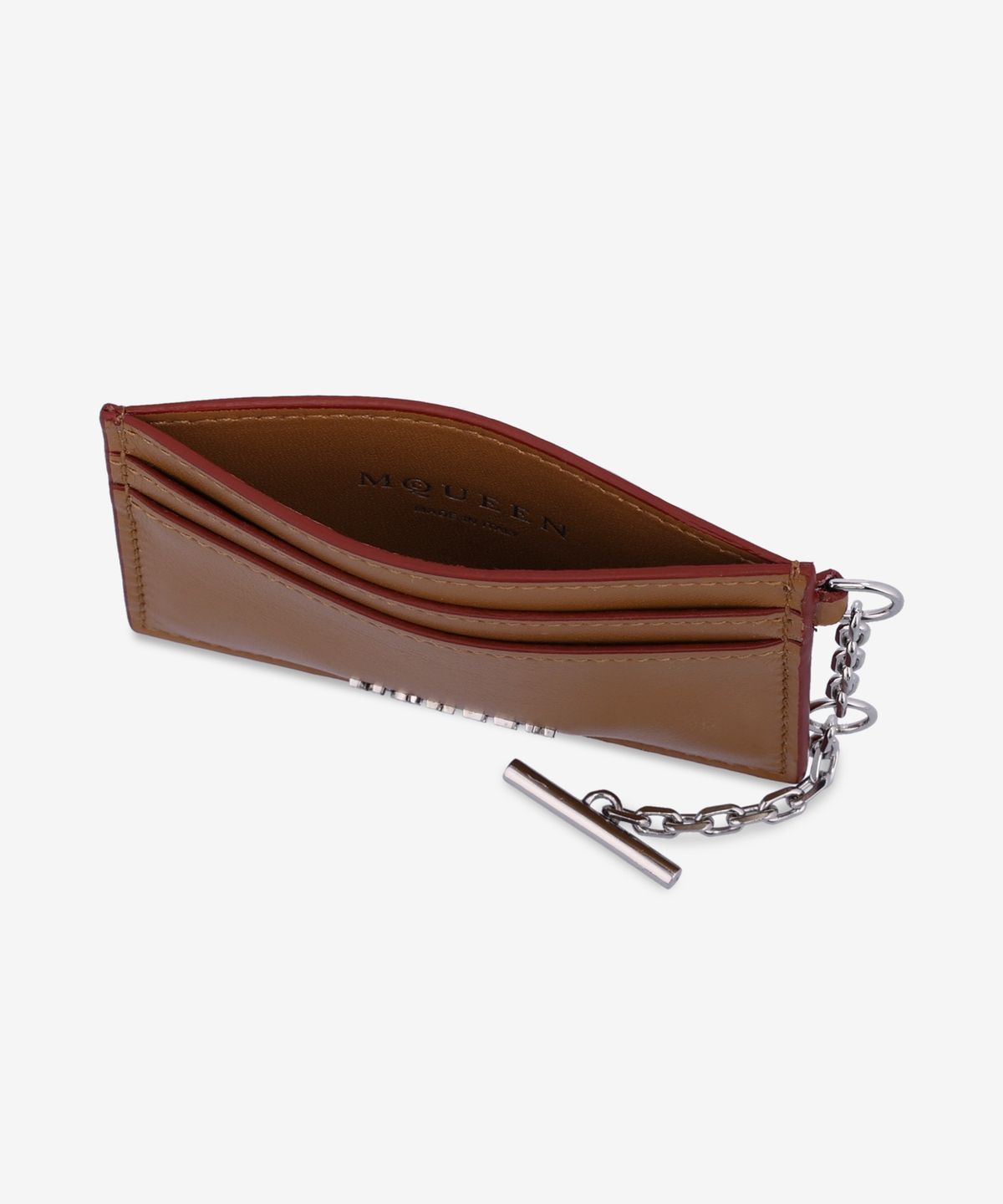알렉산더 맥퀸(ALEXANDER McQUEEN) 실버 슬링 카드 홀더 - 피칸 / 8044341T1AN2130
