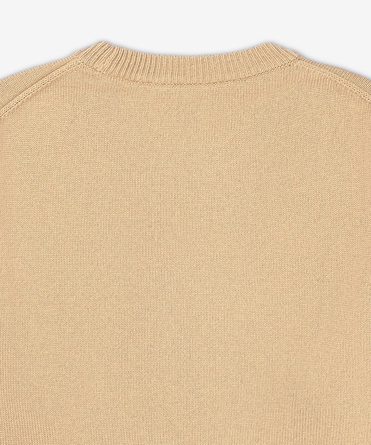 메종 키츠네(MAISON KITSUNE) 볼드 폭스 헤드 엠브로이드 니트 - 베이지 / NM00812KT1112P245