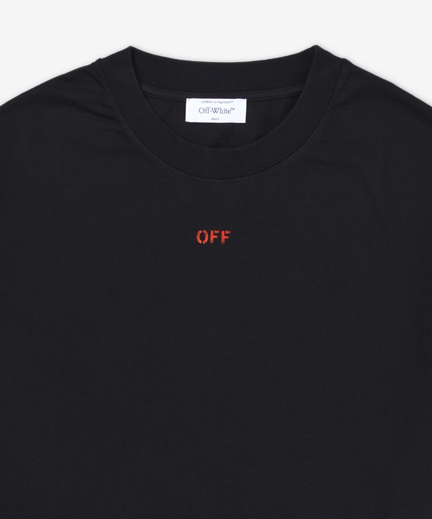 ★Off-White★ Stamp Skate Short Sleeve T-Shirt White OMAA120 Off White Shared Logo Skate Short Sleeve Tee