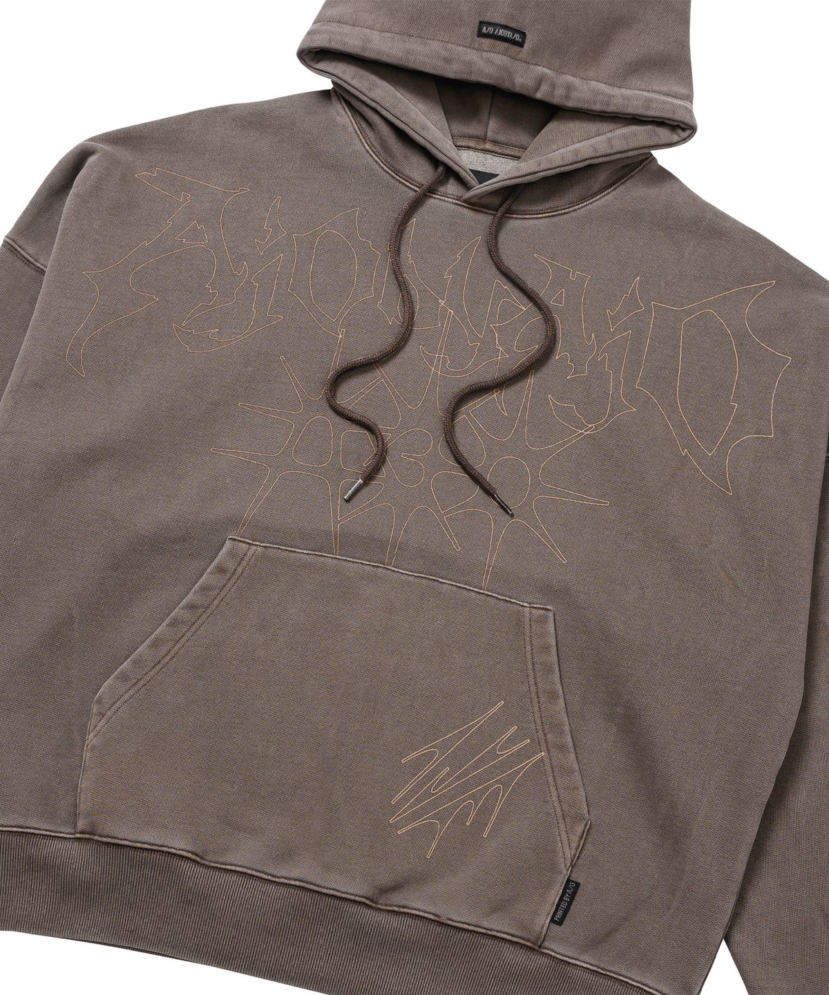 아조바이아조(AJOBYAJO) [PBA] SB VNJ Logo Washed Hoodie [BROWN]